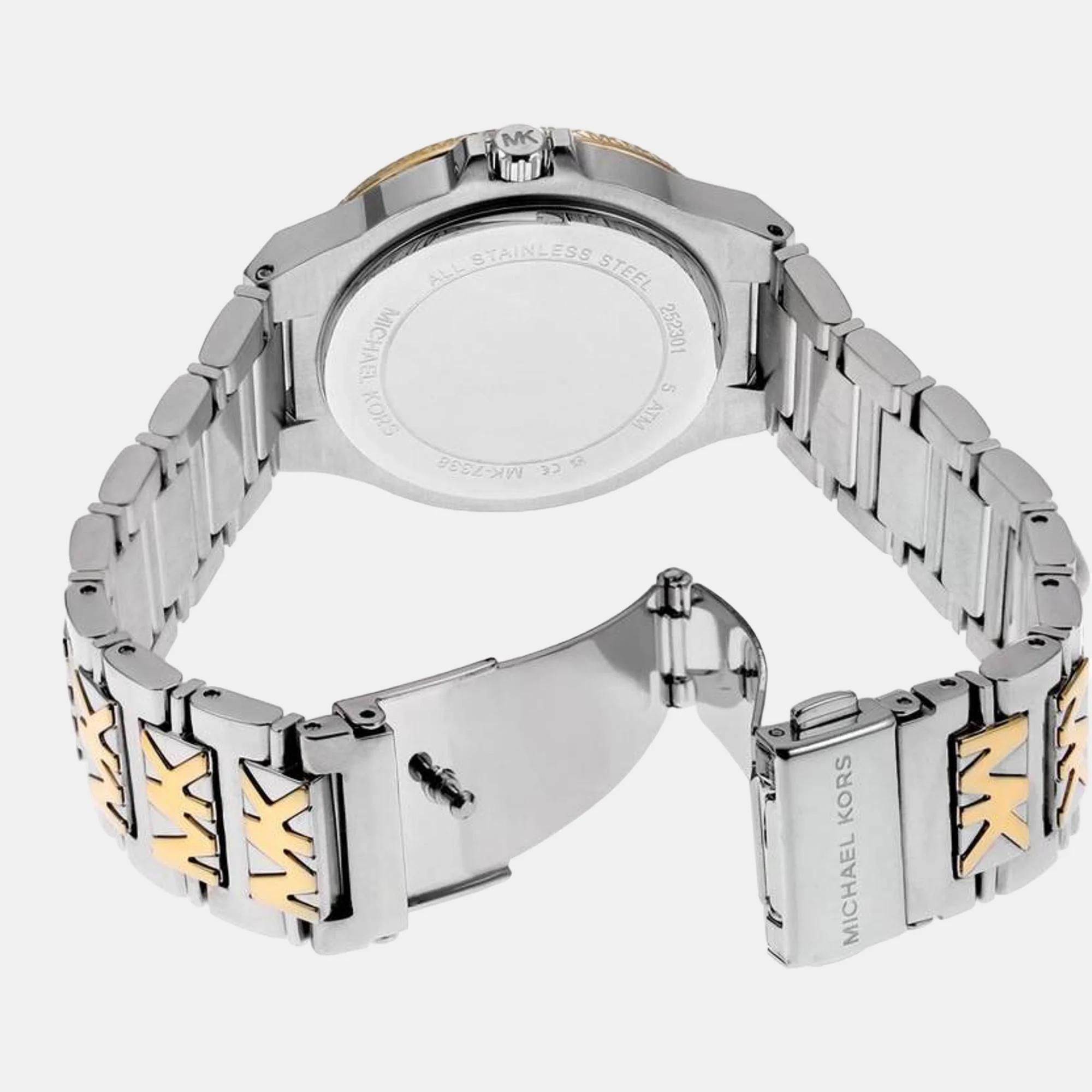 Lennox Women Quartz Silver Dial Analog Stainless Steel Watch MK7338 - Image 3