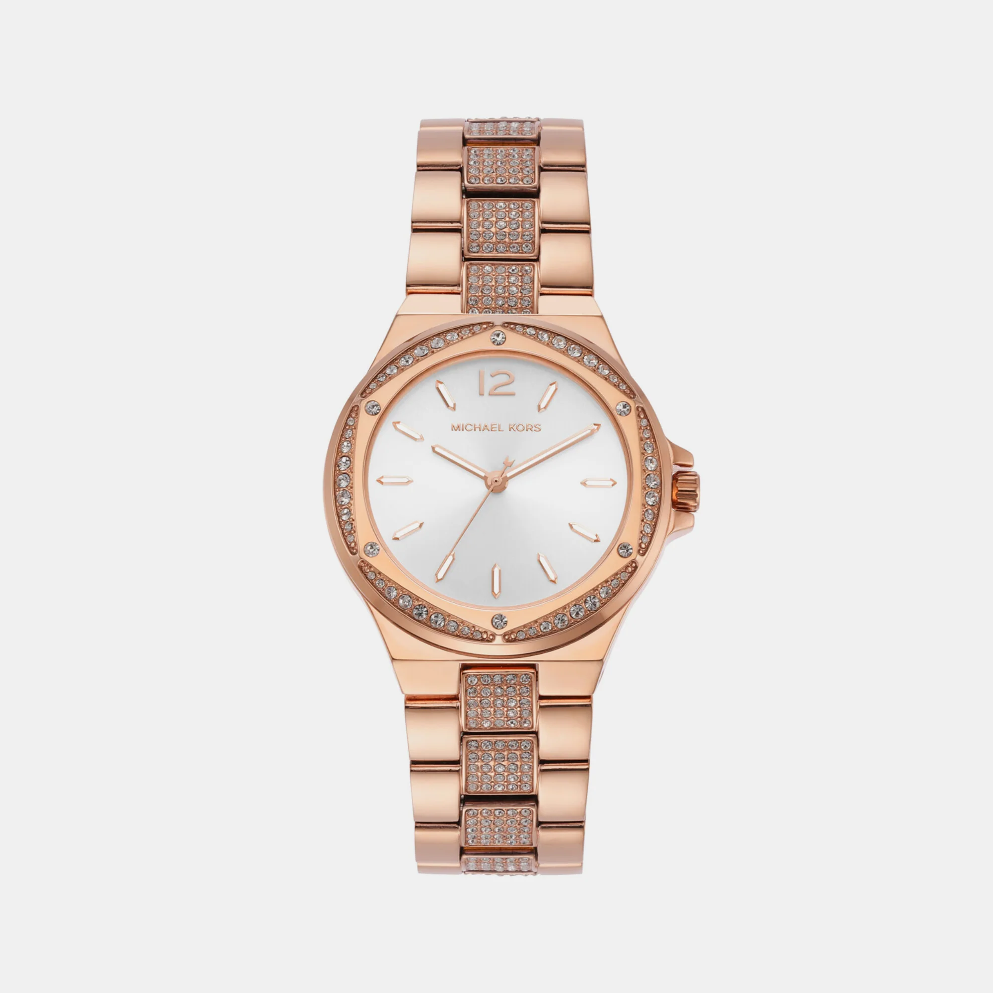 Lennox Women Quartz White Dial Analog Stainless Steel Watch MK7362 - Image 2