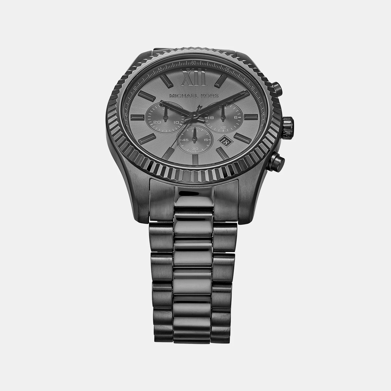 Lexington Men Quartz Black Dial Chronograph Stainless Steel Watch MK9154 - Image 2