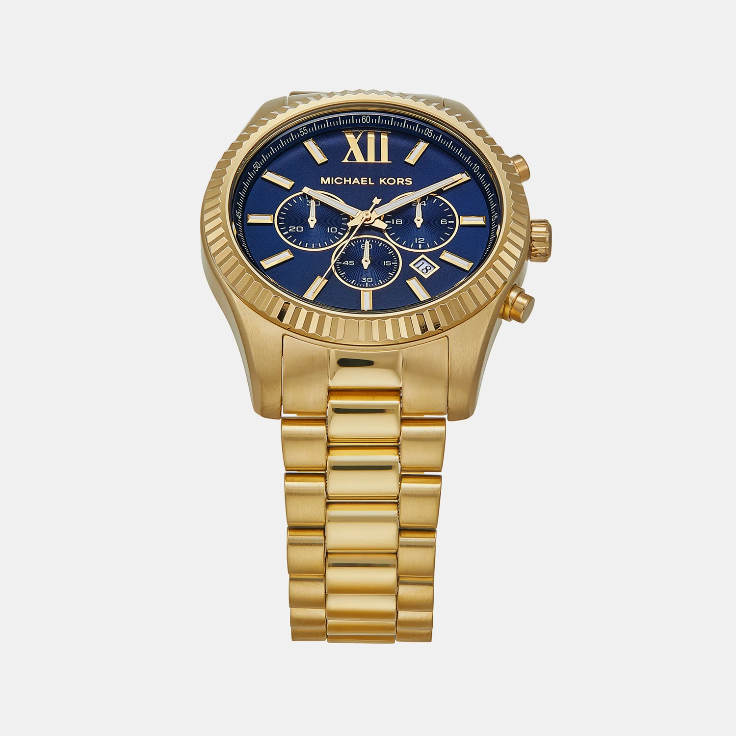 Lexington Men Quartz Blue Dial Chronograph Stainless Steel Watch MK9153 - Image 2
