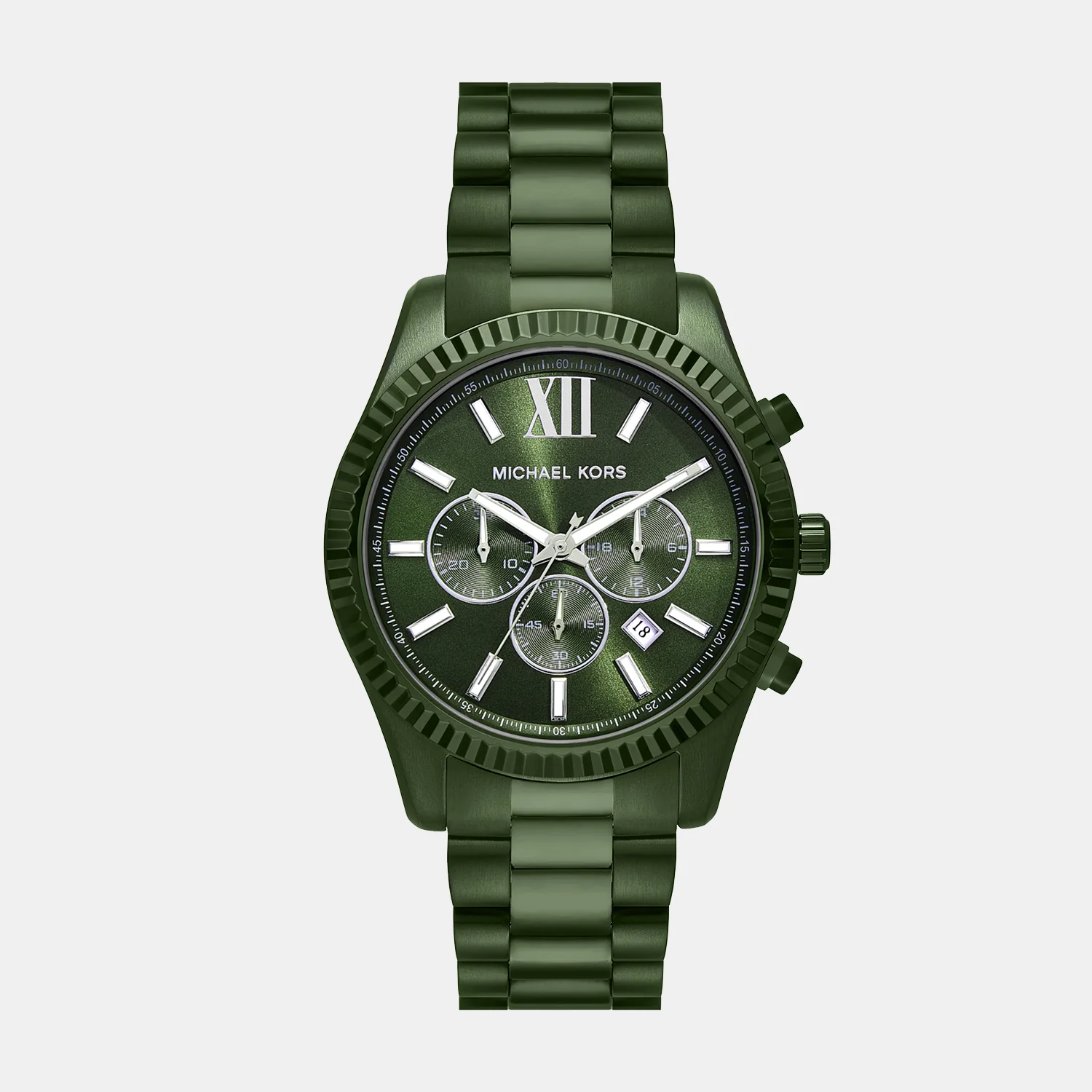 Lexington Men Quartz Green Dial Chronograph Stainless Steel Watch MK9166 - Image 2