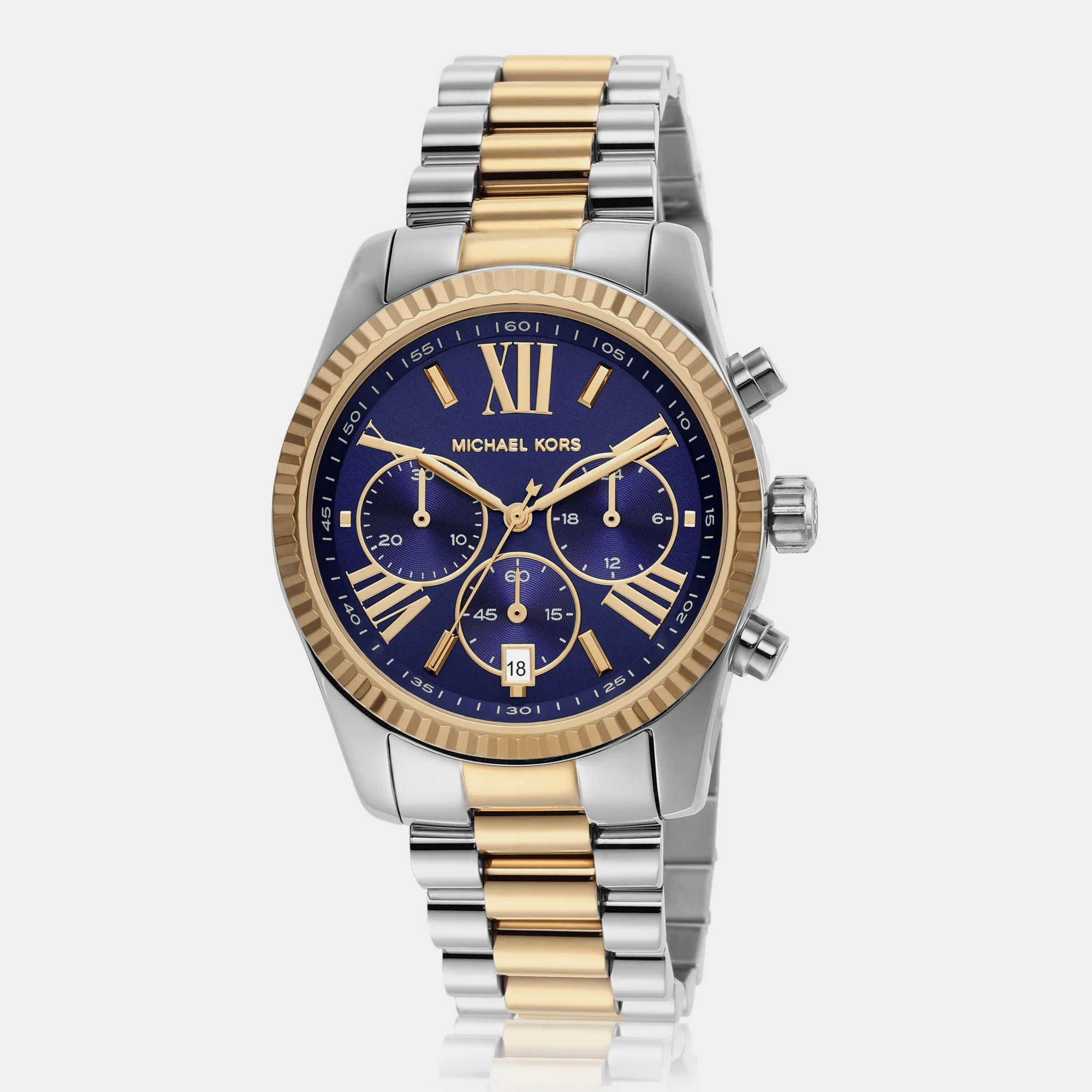 Lexington Women Quartz Blue Dial Chronograph Stainless Steel Watch MK7218 - Image 2