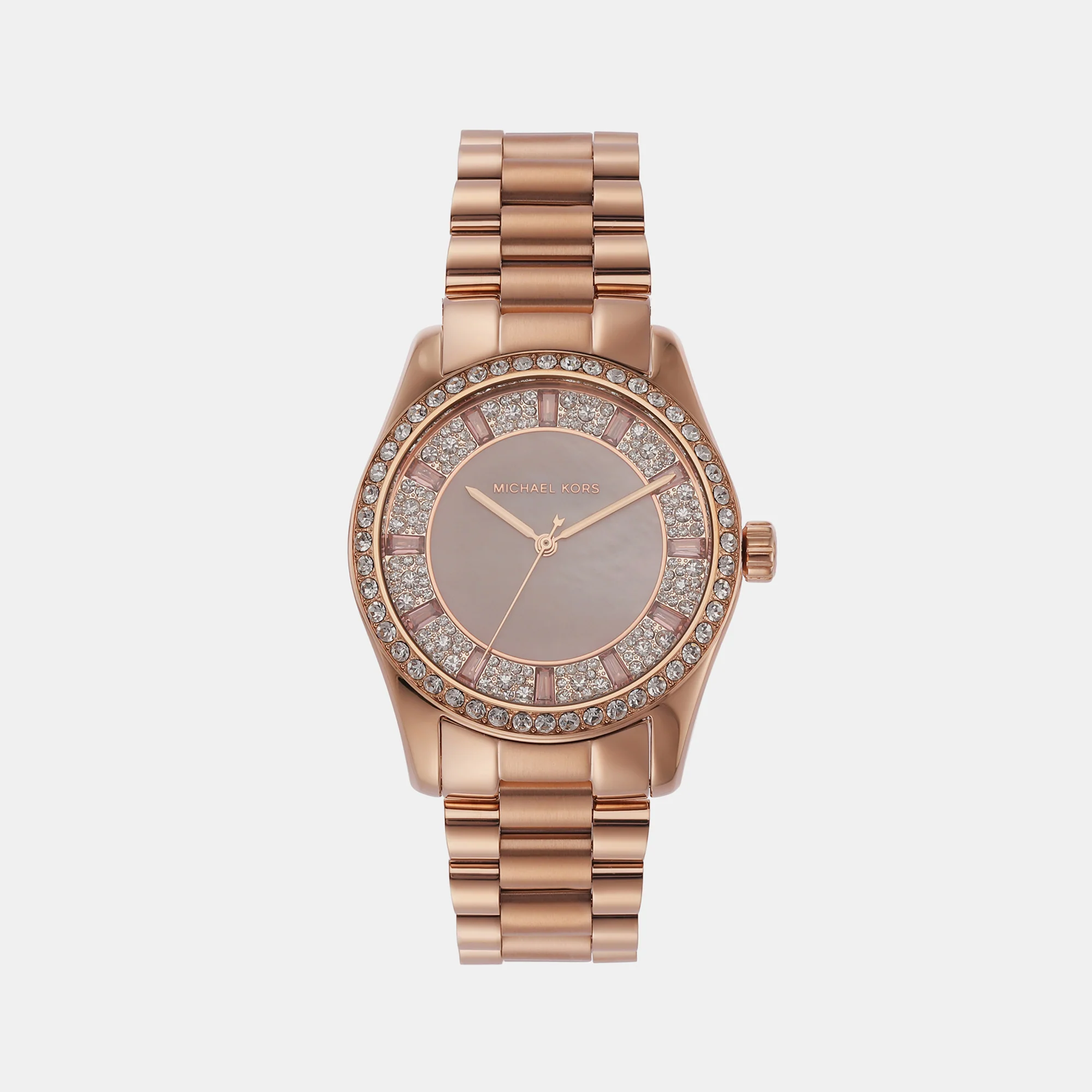 Lexington Women Quartz Pink Dial Analog Stainless Steel Watch MK7444