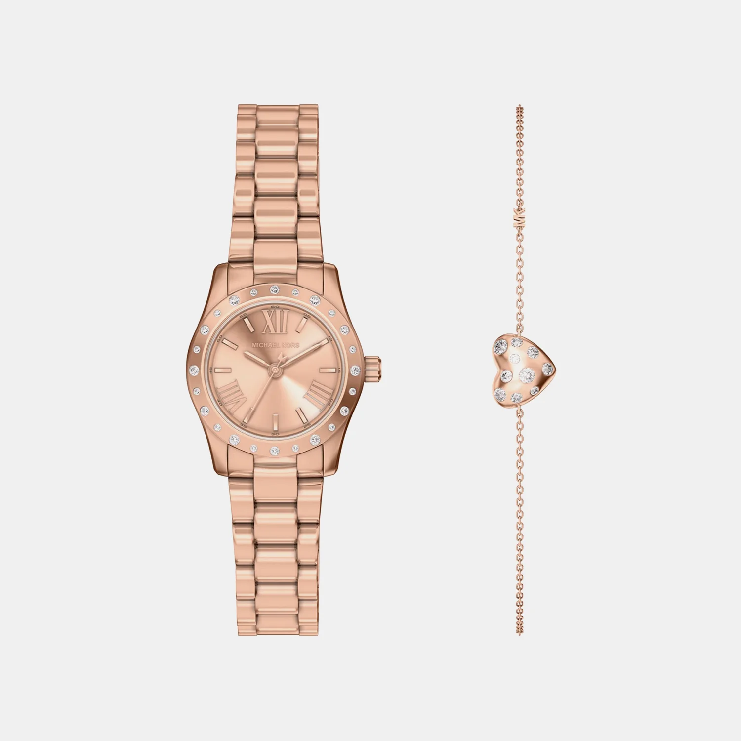 Lexington Women Quartz Rose Gold Dial Analog Stainless Steel Watch MK4994SET