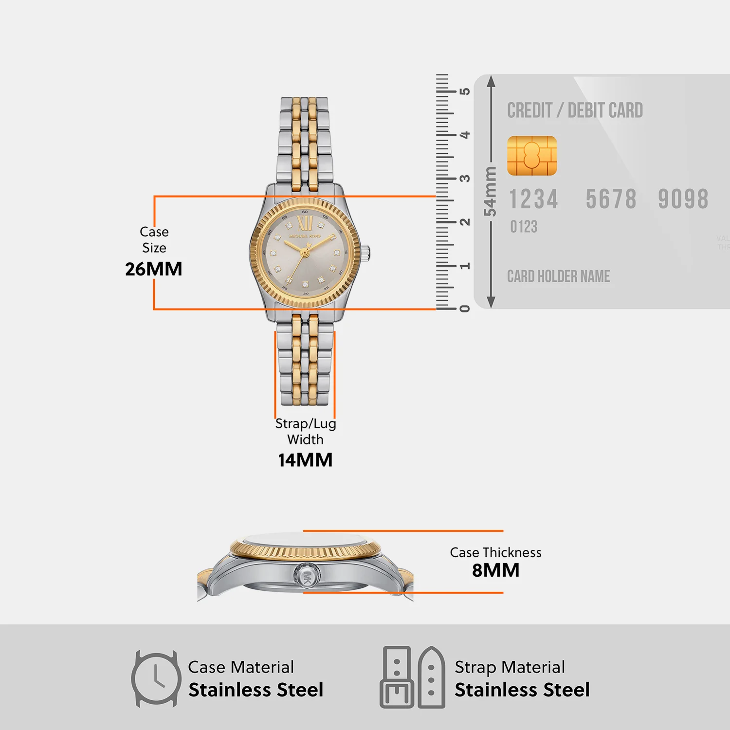 Lexington Women Quartz Silver Dial Analog Stainless Steel Watch MK4815SET - Image 7