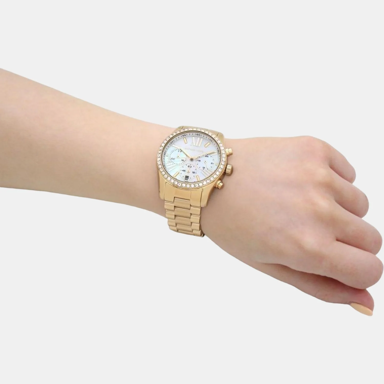 Lexington Women Quartz White Dial Chronograph Stainless Steel Watch MK7241 - Image 8