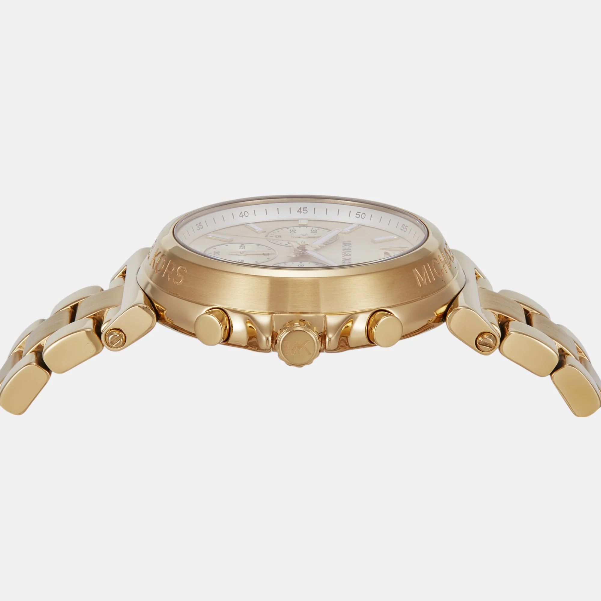 Maren Women Quartz Gold Dial Chronograph Stainless Steel Watch MK7493 - Image 5