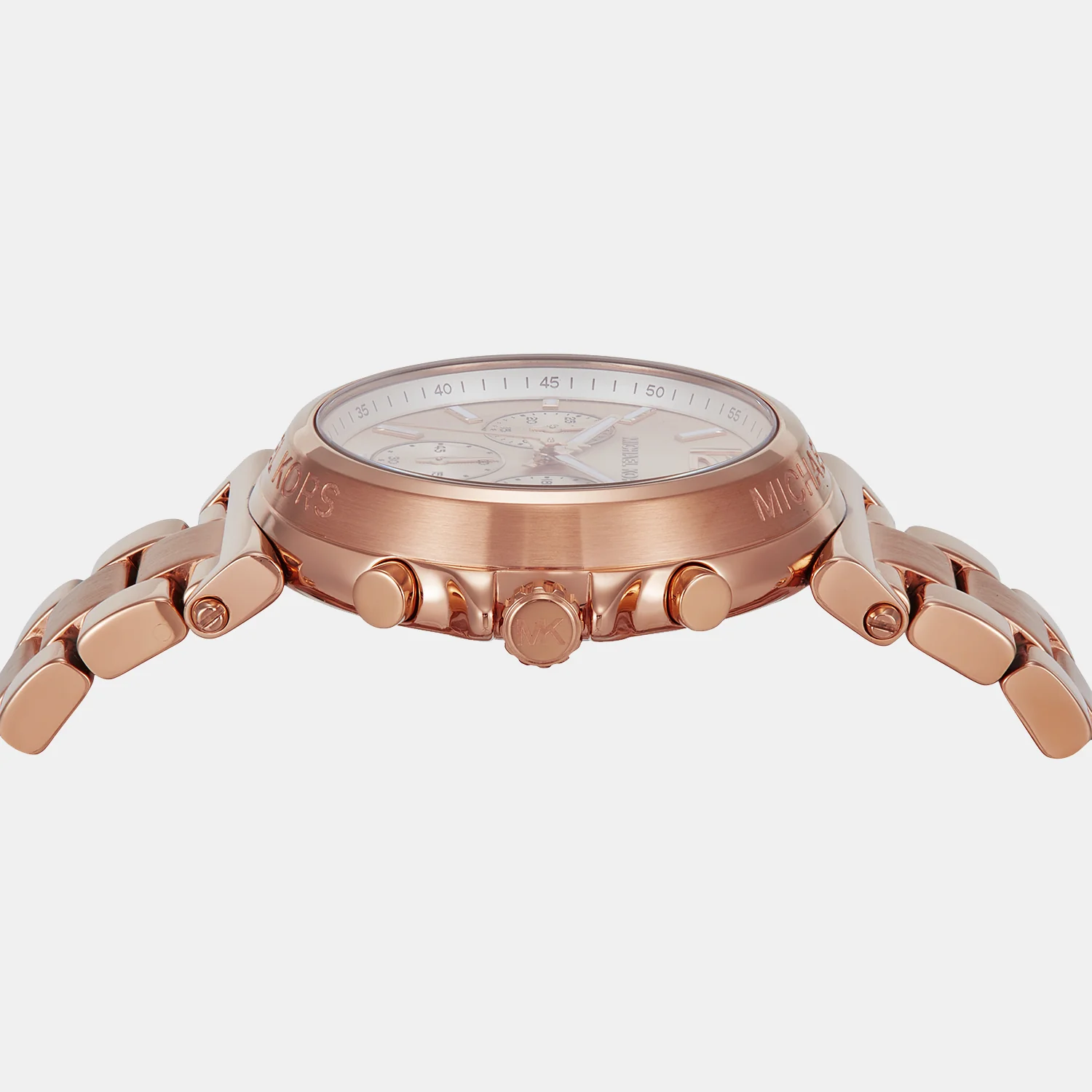 Maren Women Quartz Rose Gold Dial Chronograph Stainless Steel Watch MK7494 - Image 4