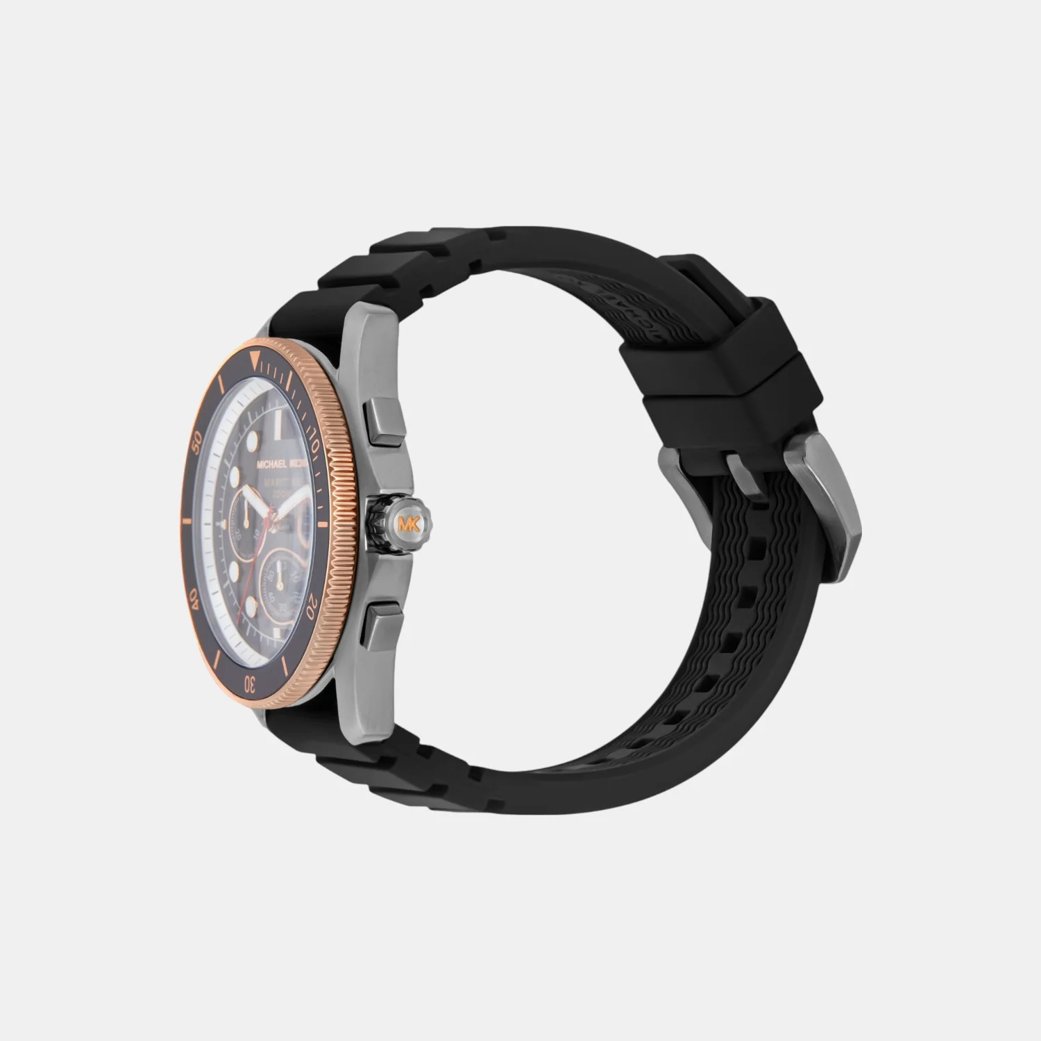 Maritime Men Quartz Black Dial Chronograph Silicone Watch MK9206 - Image 6