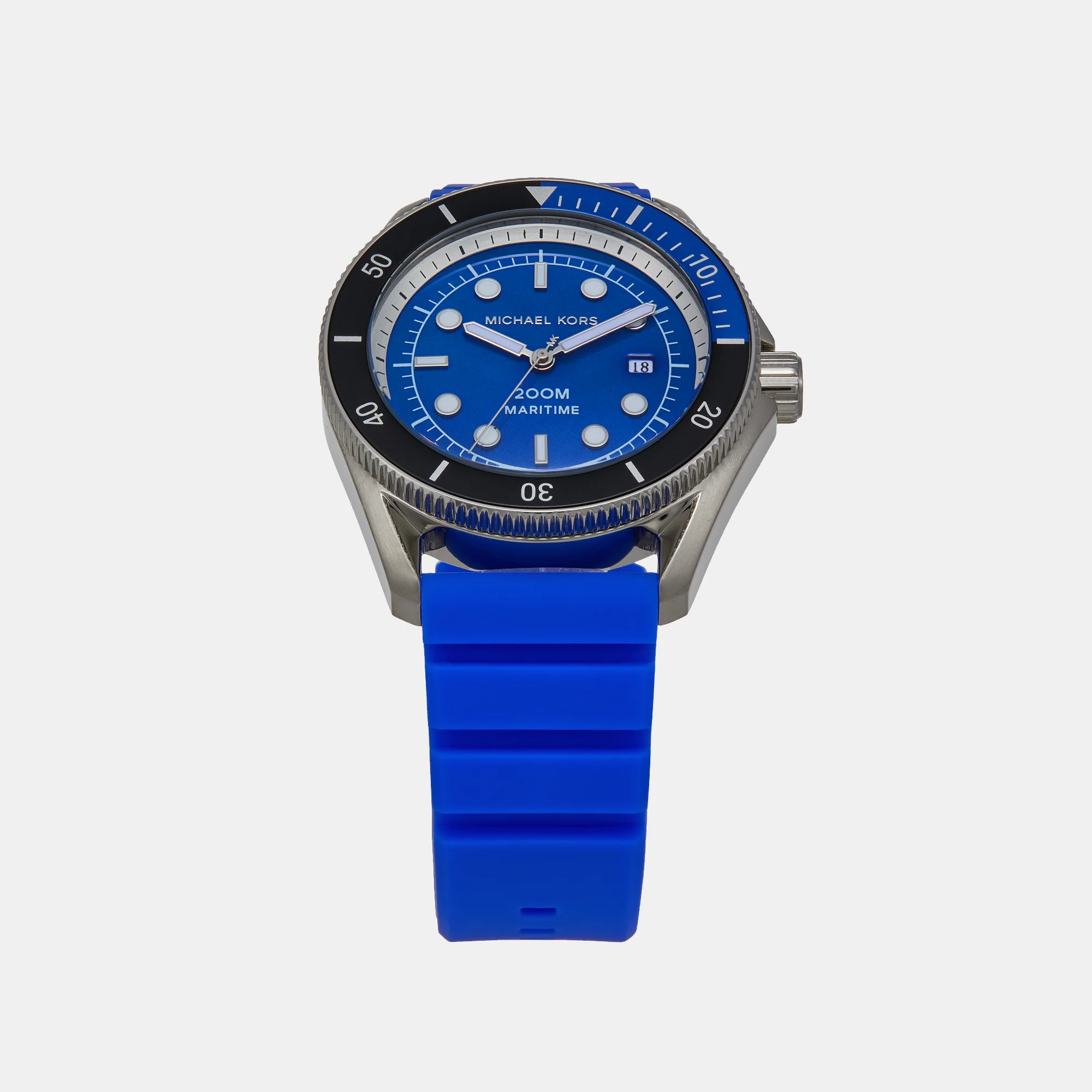Maritime Men Quartz Blue Dial Analog Silicone Watch MK9156 - Image 5