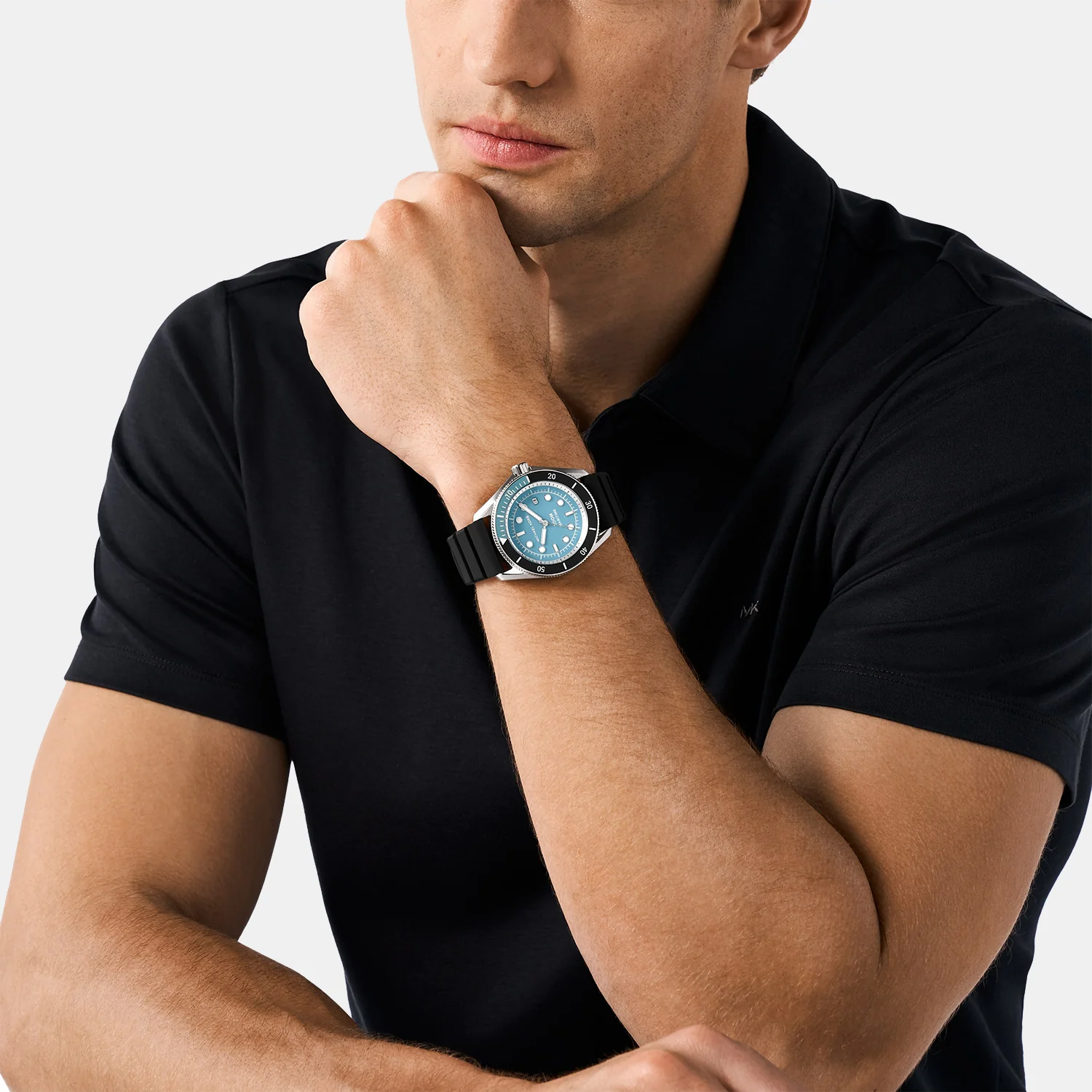 Maritime Men Quartz Blue Dial Analog Silicone Watch MK9167 - Image 7