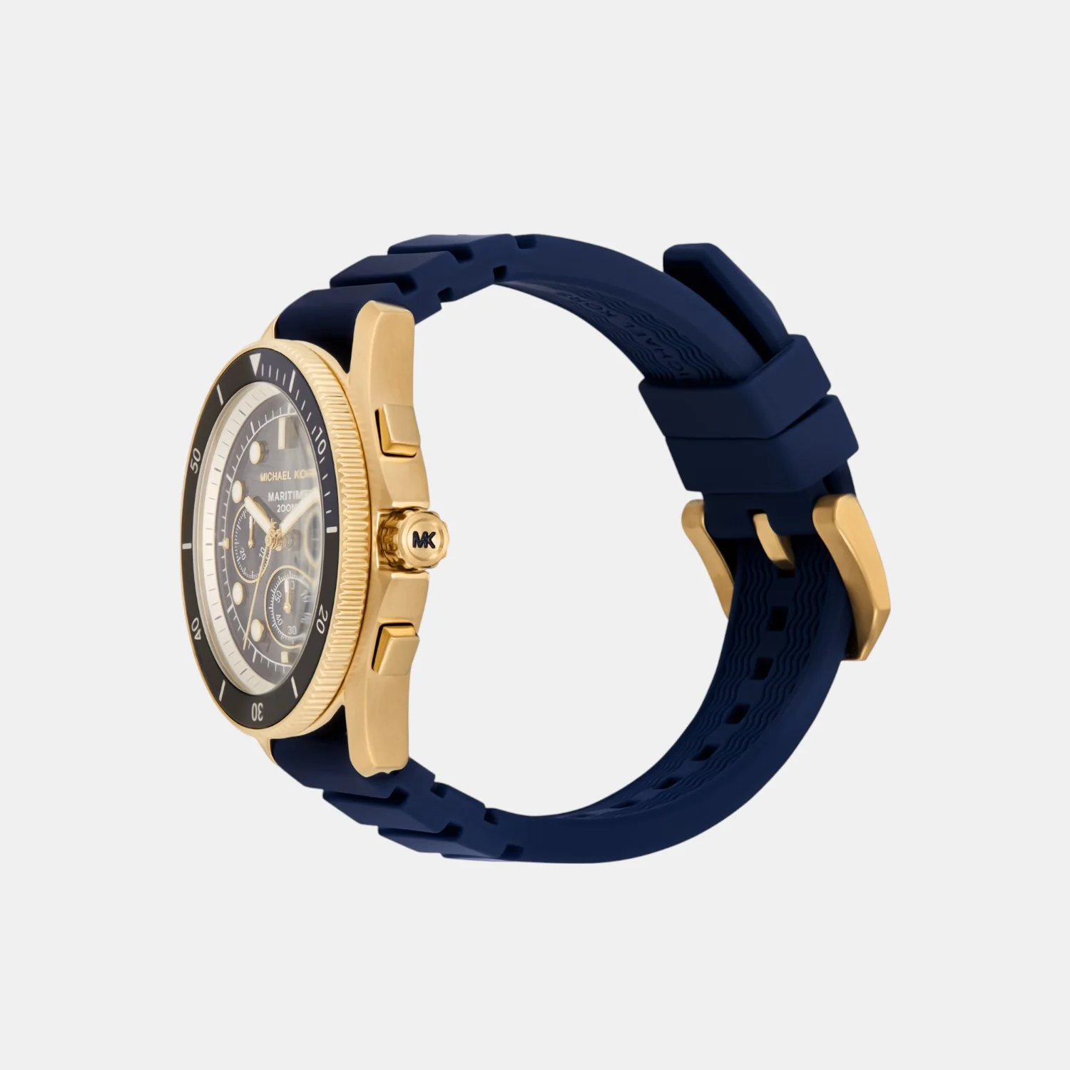 Maritime Men Quartz Blue Dial Chronograph Silicone Watch MK9205 - Image 4