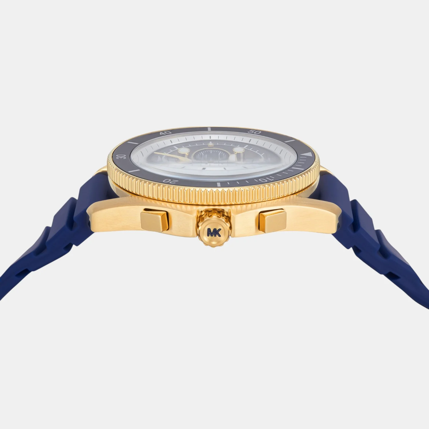 Maritime Men Quartz Blue Dial Chronograph Silicone Watch MK9205 - Image 6