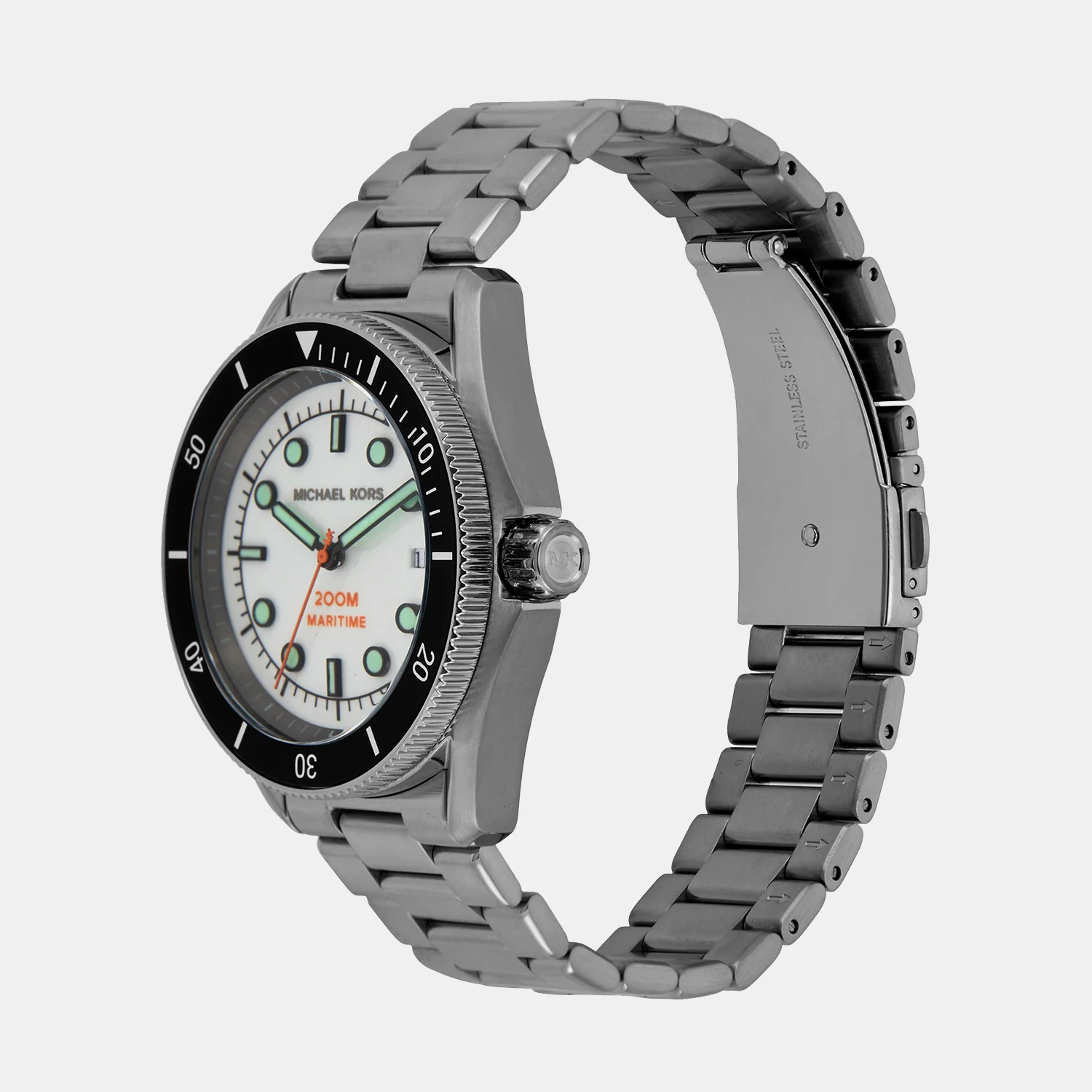 Maritime Men Quartz White Dial Analog Stainless Steel Watch MK9163 - Image 3