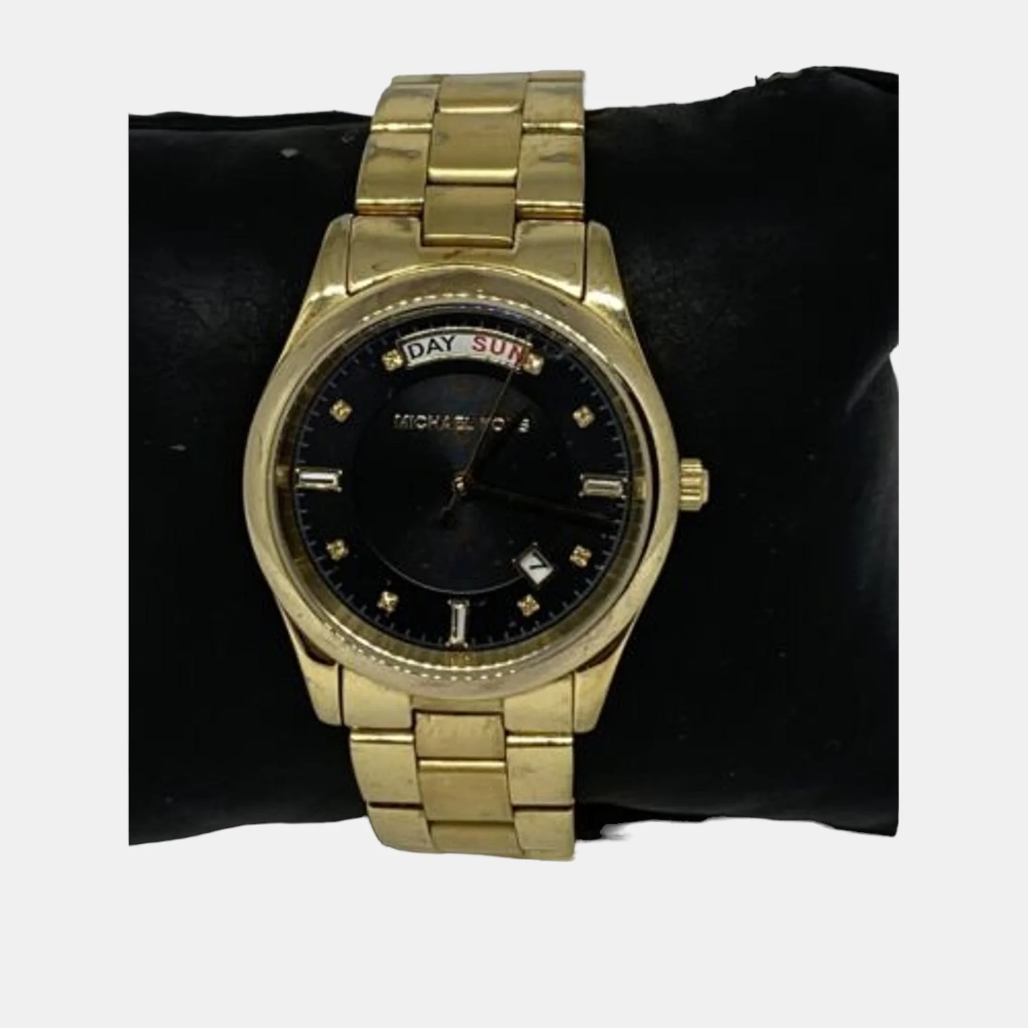Men Quartz Black Dial Analog Stainless Steel Watch MK6070 - Image 4