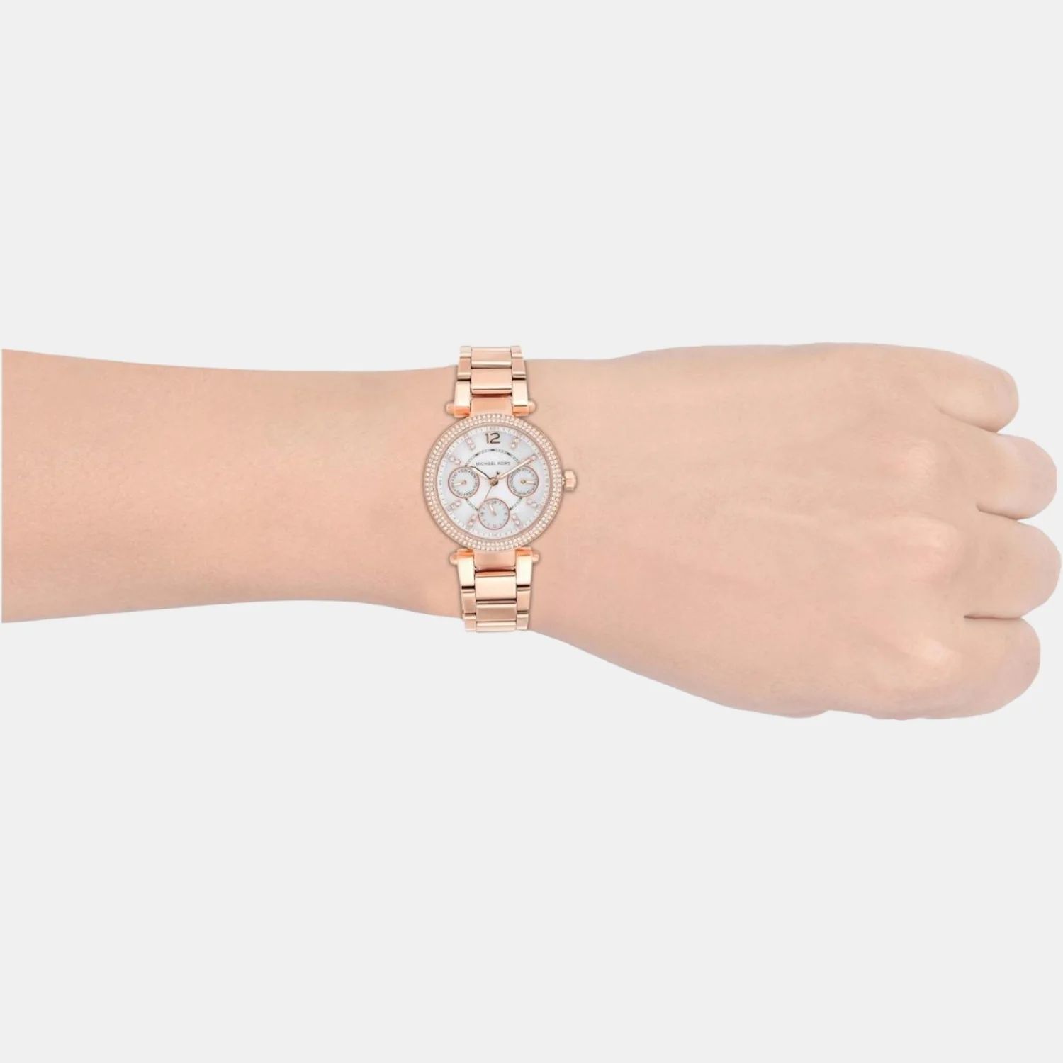 Mini Parker Women Quartz White Dial Chronograph Stainless Steel Watch MK5616 - Image 4