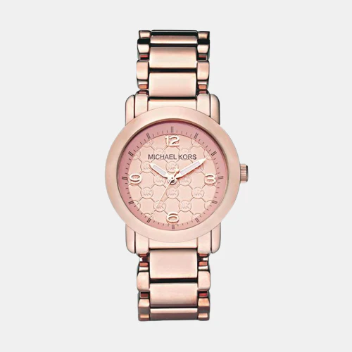 Outlet Women Quartz Rose Gold Dial Analog Stainless Steel Watch MK3159