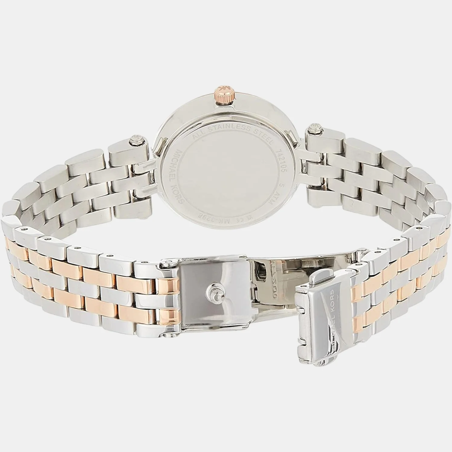 Petite Darci Women Quartz Silver Dial Analog Stainless Steel Watch MK3298 - Image 3
