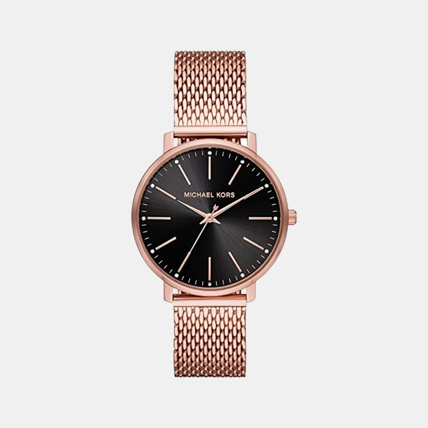 Pyper Women Quartz Black Dial Analog Stainless Steel Watch MK4566