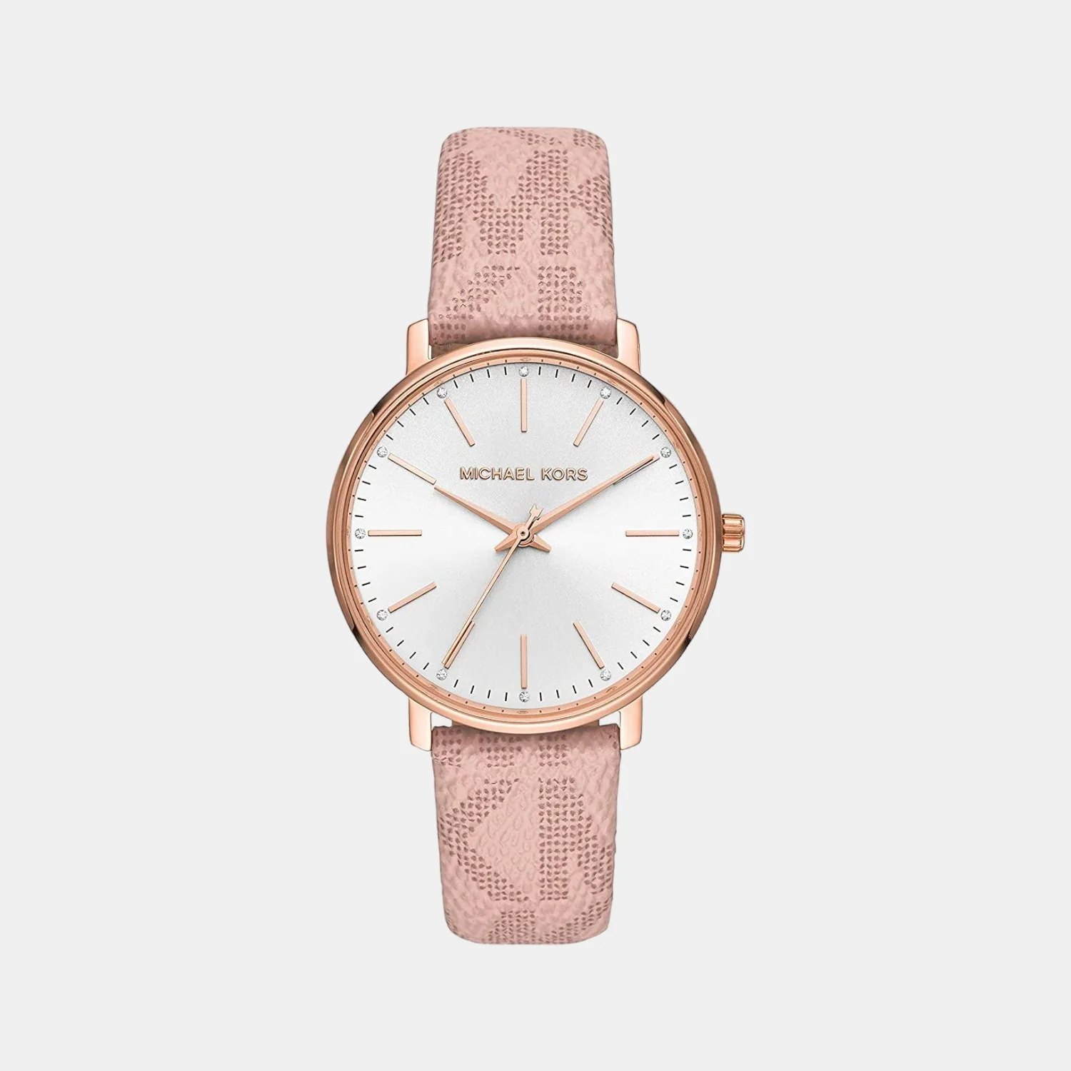 Pyper Women Quartz White Dial Analog Leather Watch MK2859