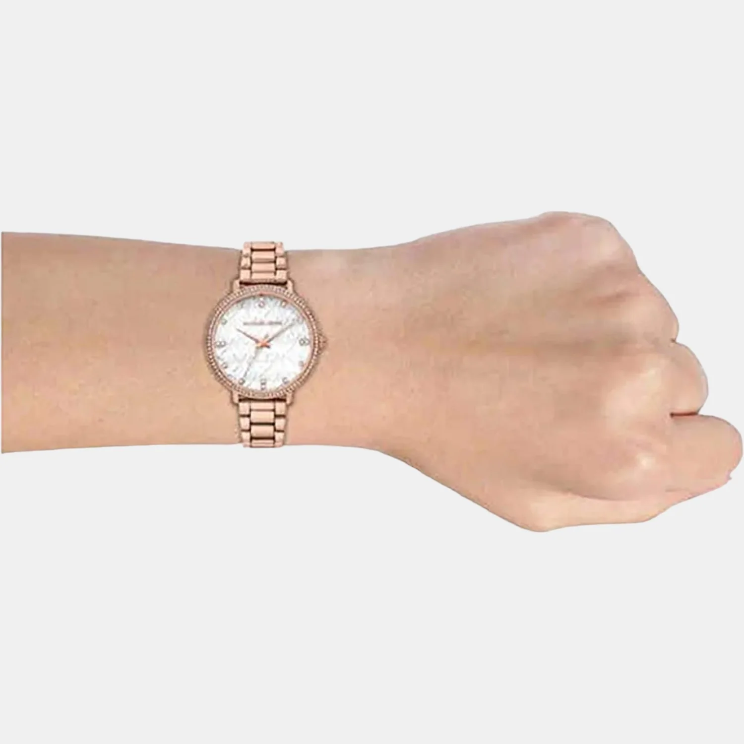 Pyper Women Quartz White Dial Analog Stainless Steel Watch MK4594 - Image 4