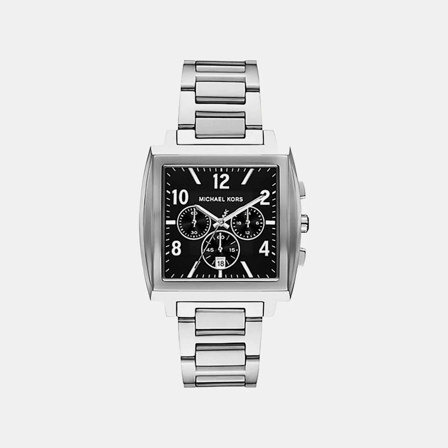 Rhys Men Quartz Black Dial Chronograph Stainless Steel Watch MK9230