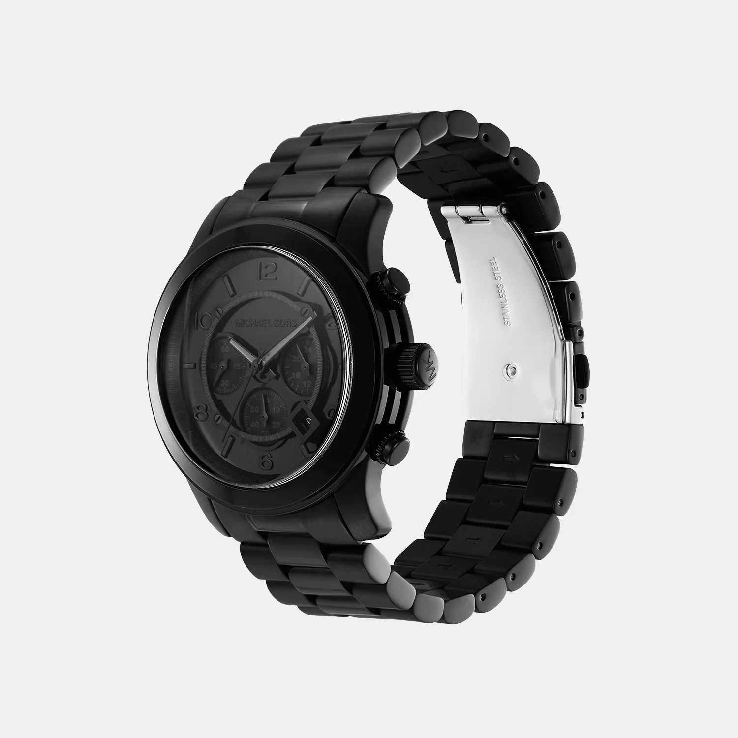Runway Men Quartz Black Dial Chronograph Stainless Steel Watch MK9073 - Image 3