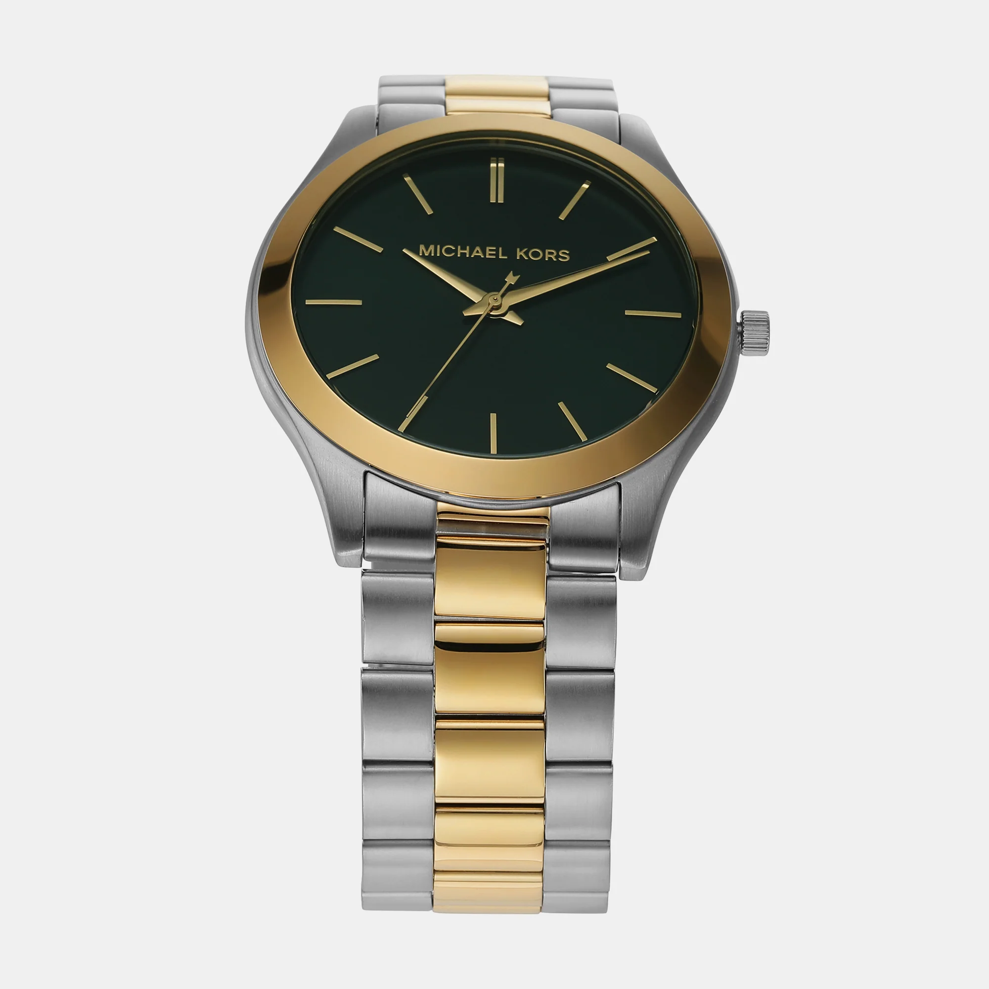 Runway Men Quartz Green Dial Analog Stainless Steel Watch MK9149 - Image 3