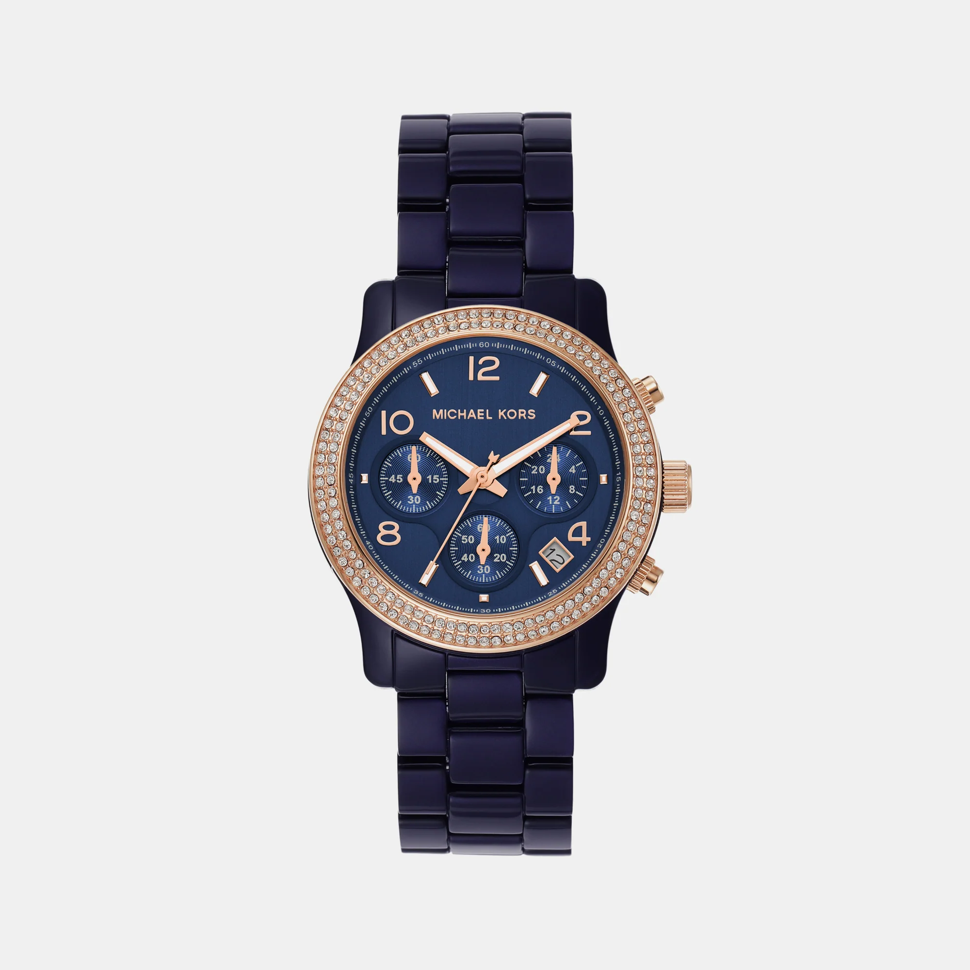 Runway Women Quartz Blue Dial Chronograph Acetate Watch MK7423