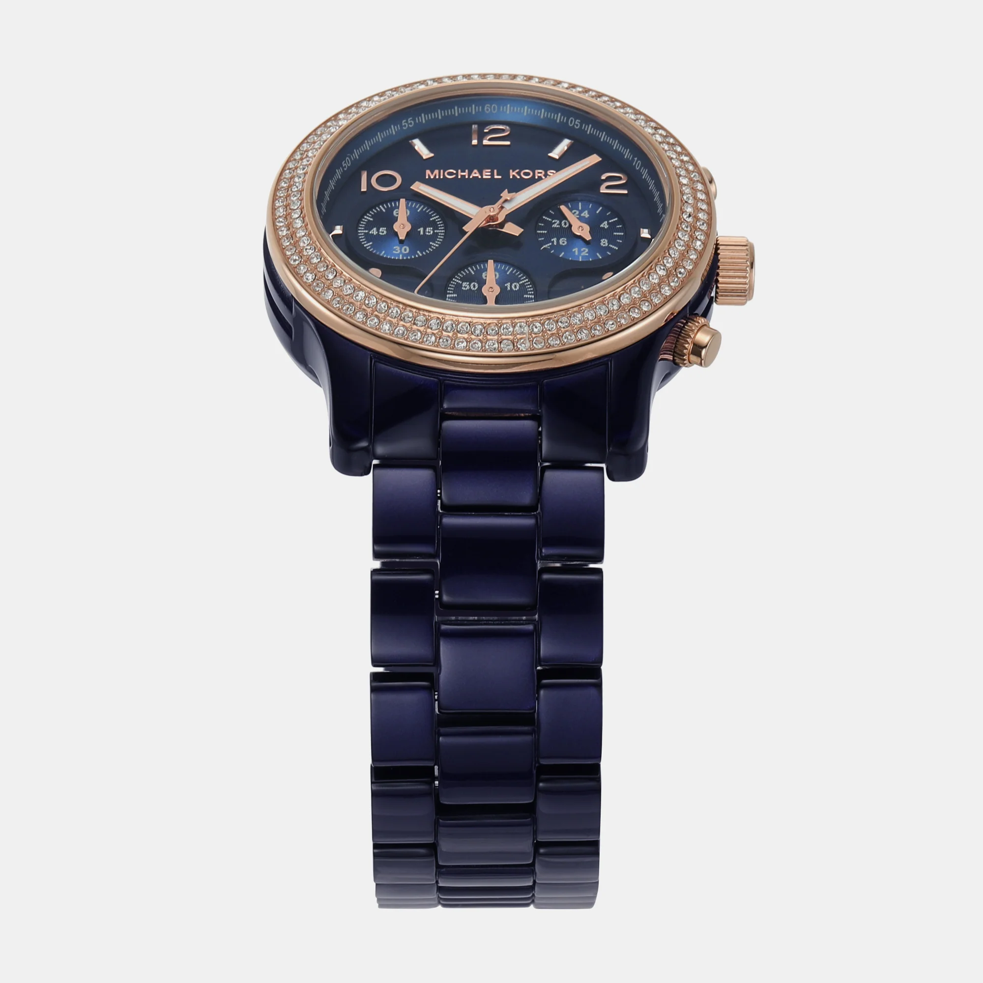Runway Women Quartz Blue Dial Chronograph Acetate Watch MK7423 - Image 2