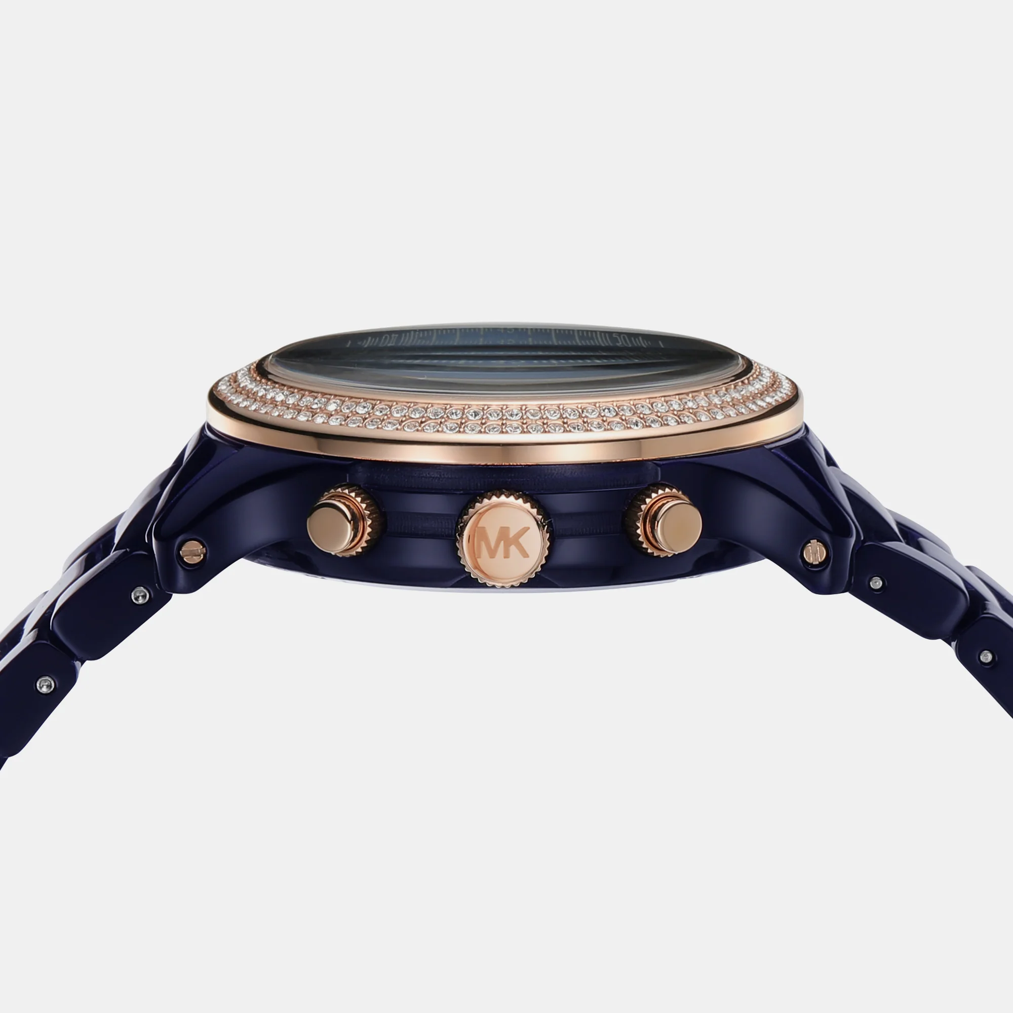 Runway Women Quartz Blue Dial Chronograph Acetate Watch MK7423 - Image 4