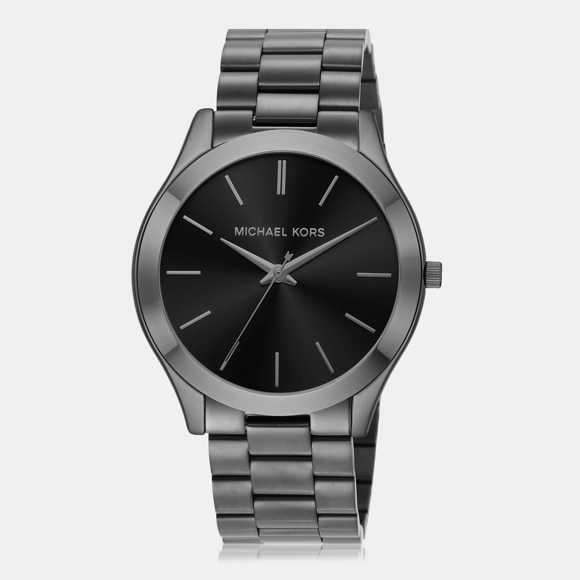 Slim Runway Men Quartz Black Dial Analog Stainless Steel Watch MK1044 - Image 2