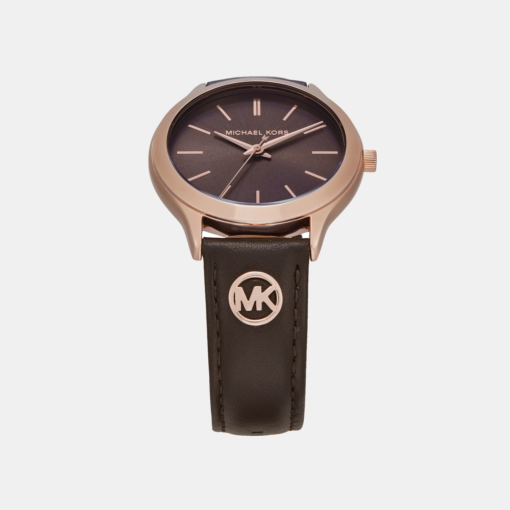 Slim Runway Women Quartz Brown Dial Analog Leather Watch MK7489 - Image 5