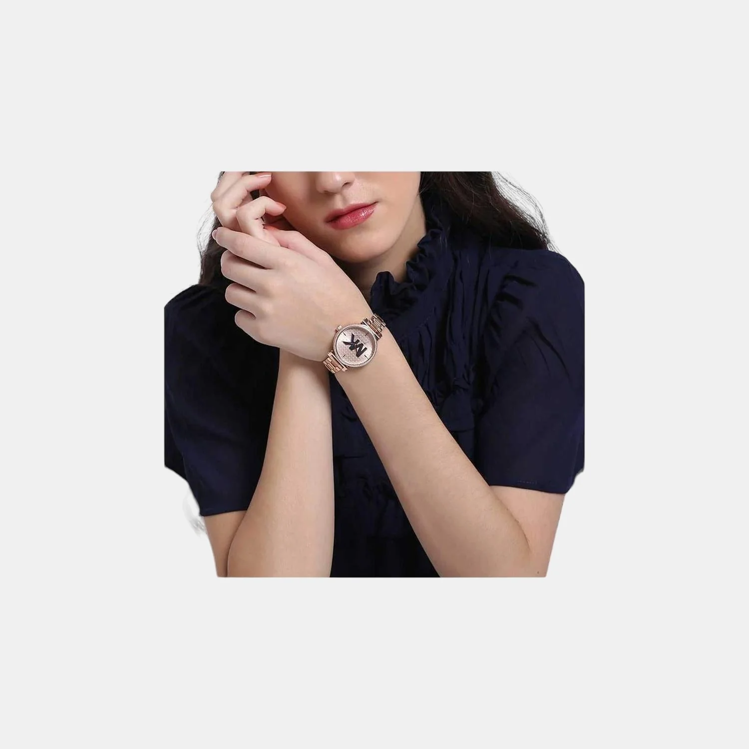 Sofie Women Quartz Rose Gold Dial Analog Stainless Steel Watch MK4335 - Image 4