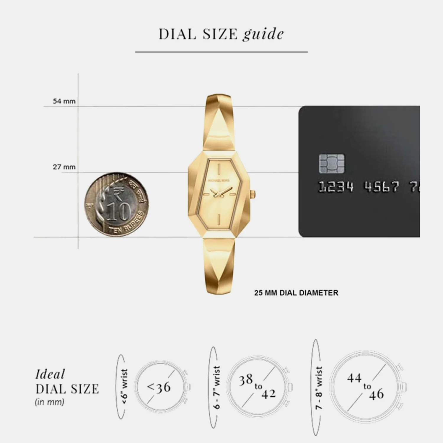 Suri Women Quartz Gold Dial Analog Stainless Steel Watch MK7589 - Image 6