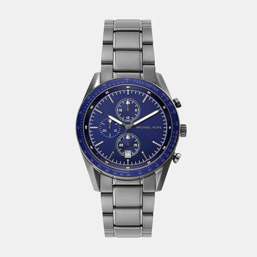 Warren Men Quartz Blue Dial Chronograph Stainless Steel Watch MK9111 - Image 2