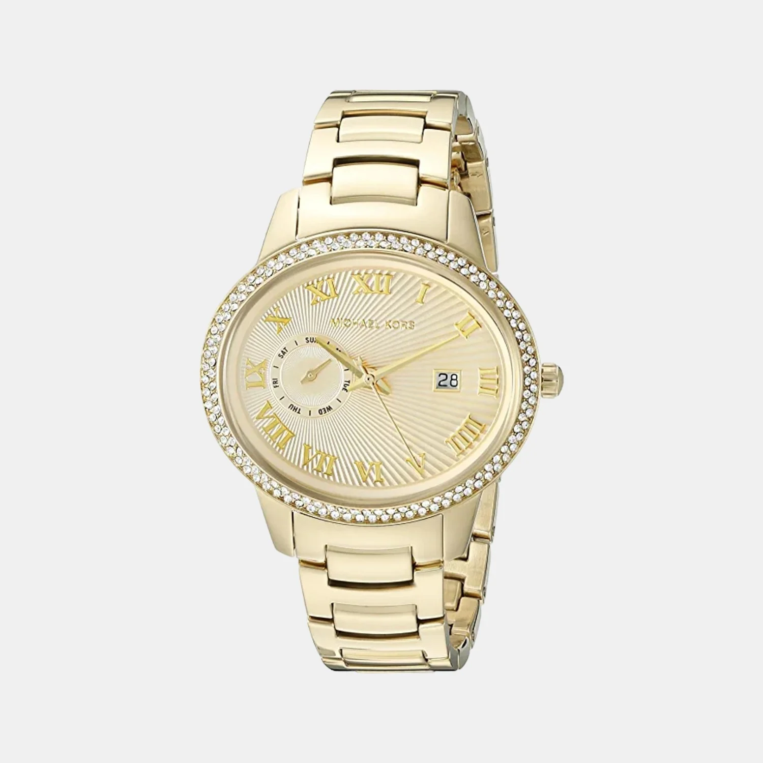 Whitley Women Quartz Gold Dial Analog Stainless Steel Watch MK6227