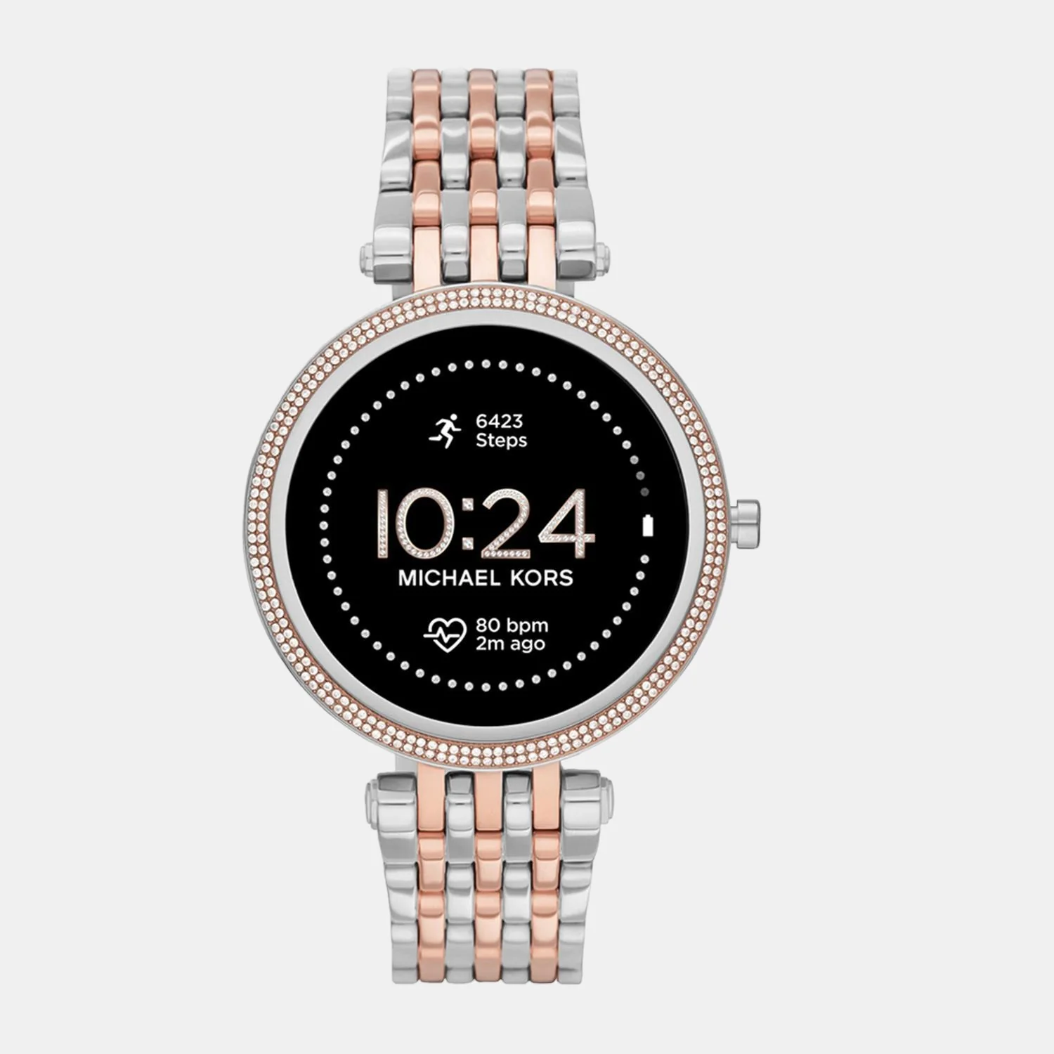 Women Processor Black Dial Digital Stainless Steel Watch MKT5129 - Image 2