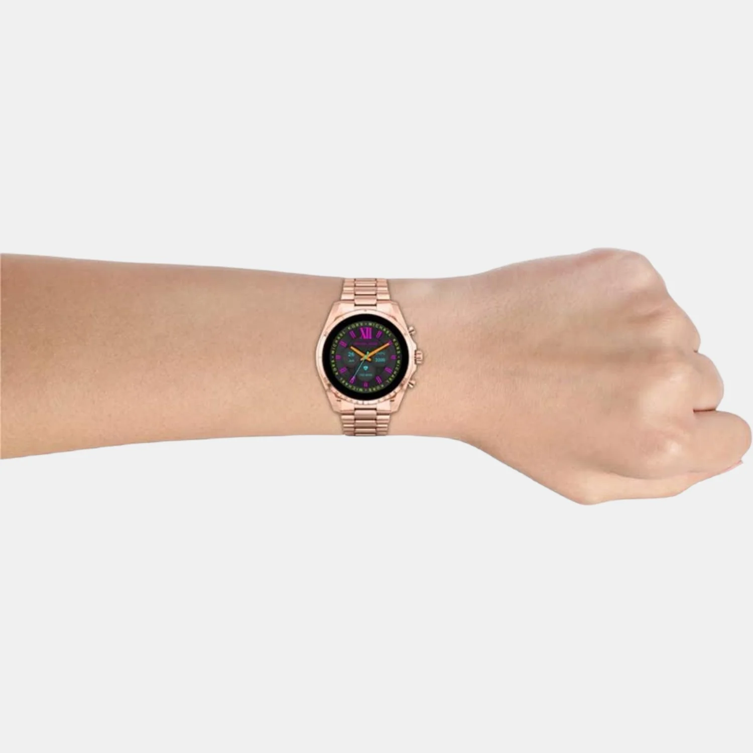 Women Processor Black Dial Digital Stainless Steel Watch MKT5133 - Image 4