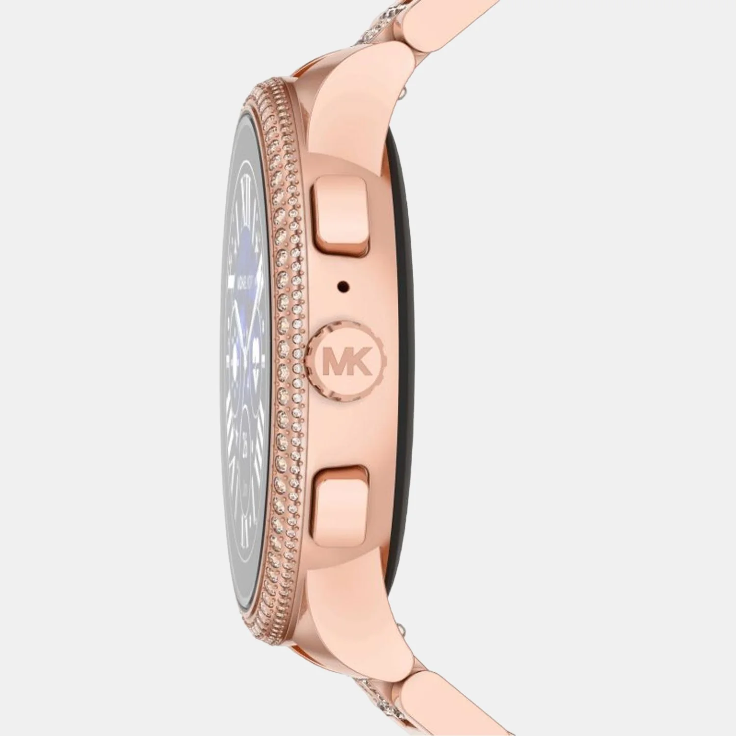 Women Processor Two Tone Dial Digital Stainless Steel Watch MKT5147 - Image 2