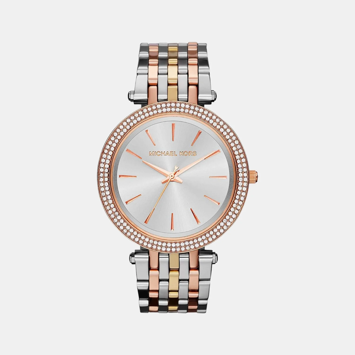 Women Quartz Silver Dial Analog Stainless Steel Watch MK3203I