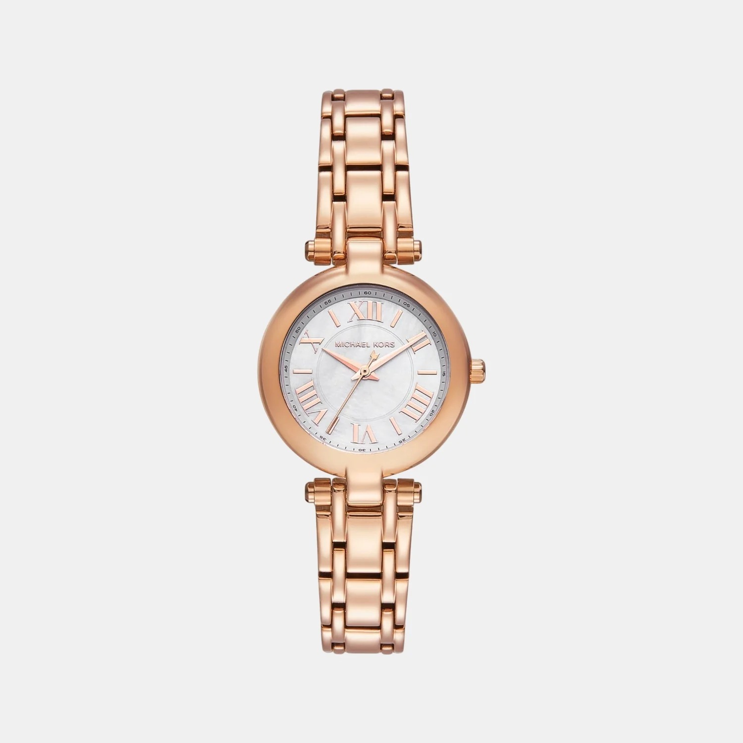 Women Quartz White Dial Analog Stainless Steel Watch MK4893