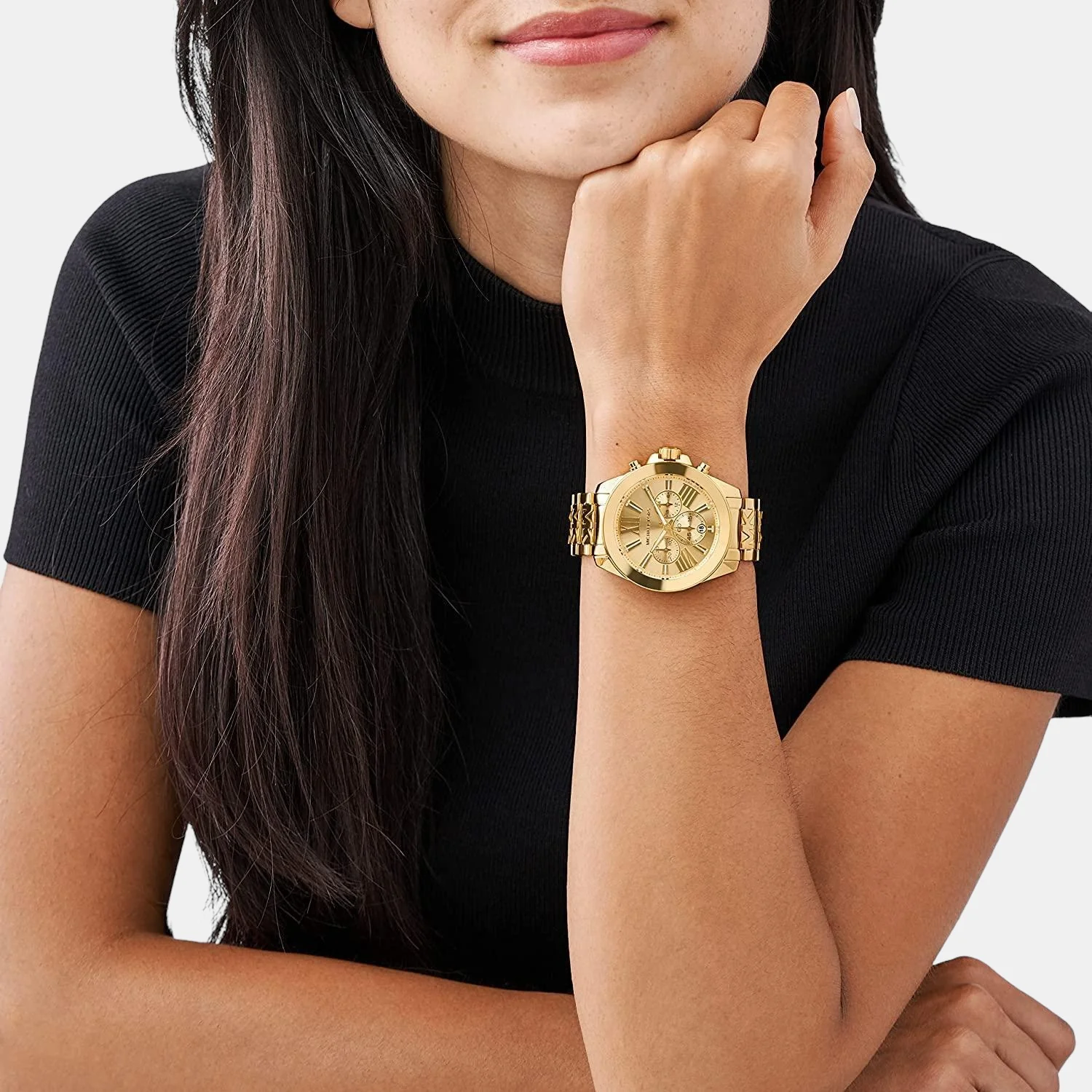 Wren Women Quartz Gold Dial Chronograph Stainless Steel Watch MK6952 - Image 4