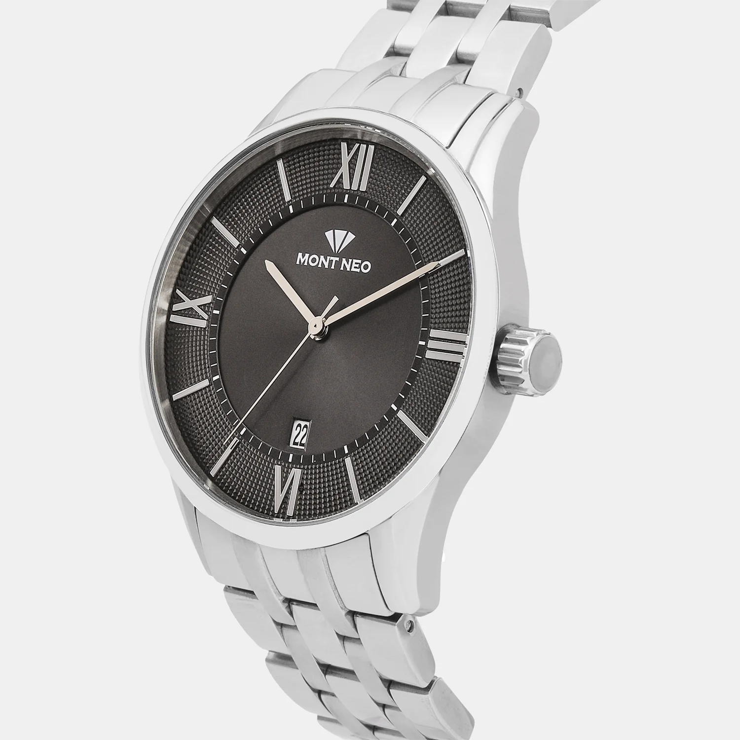 Men Quartz Black Dial Analog Metal Watch 7019E-M1104 - Image 2