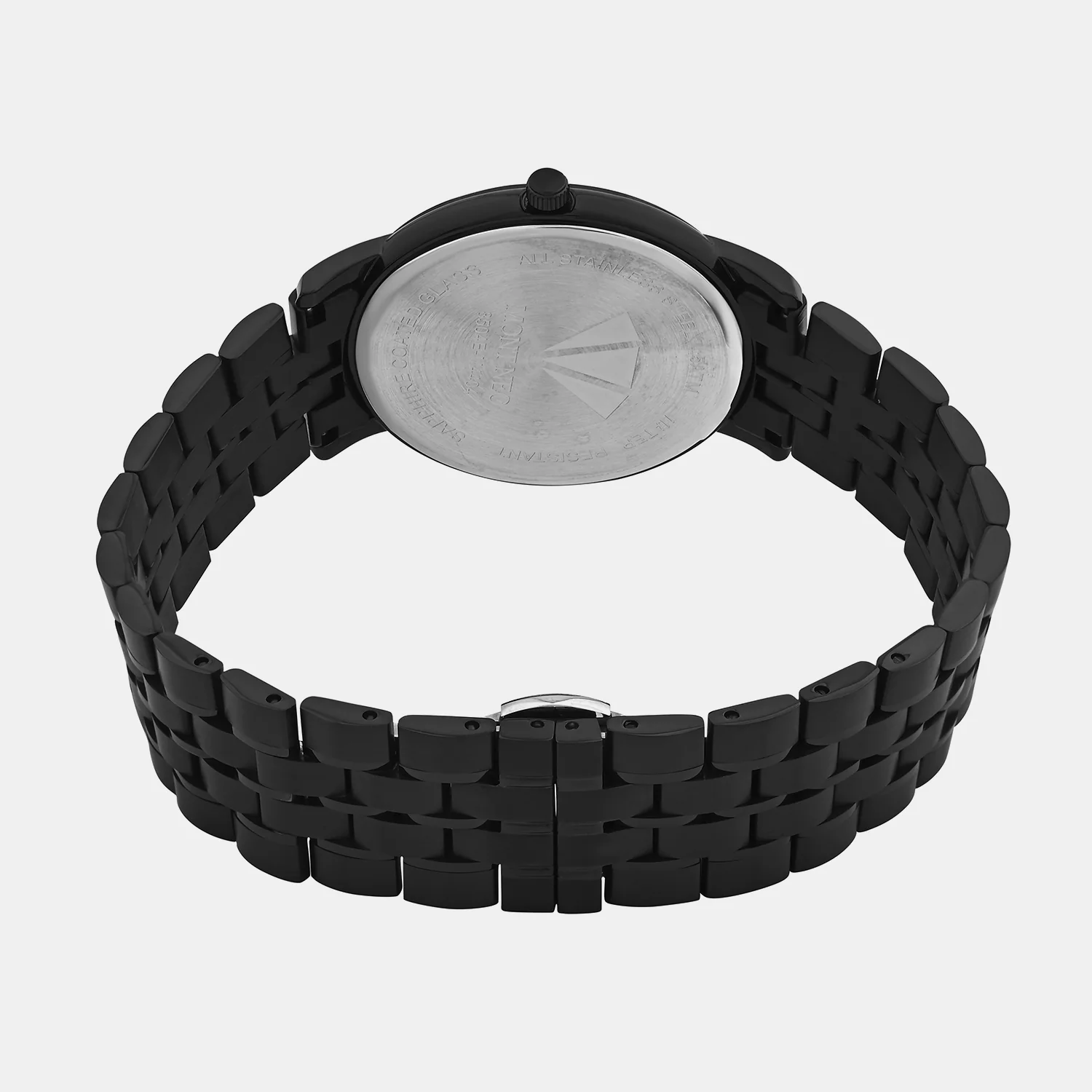 Men Quartz Black Dial Analog Metal Watch 8504E-M4404 - Image 3