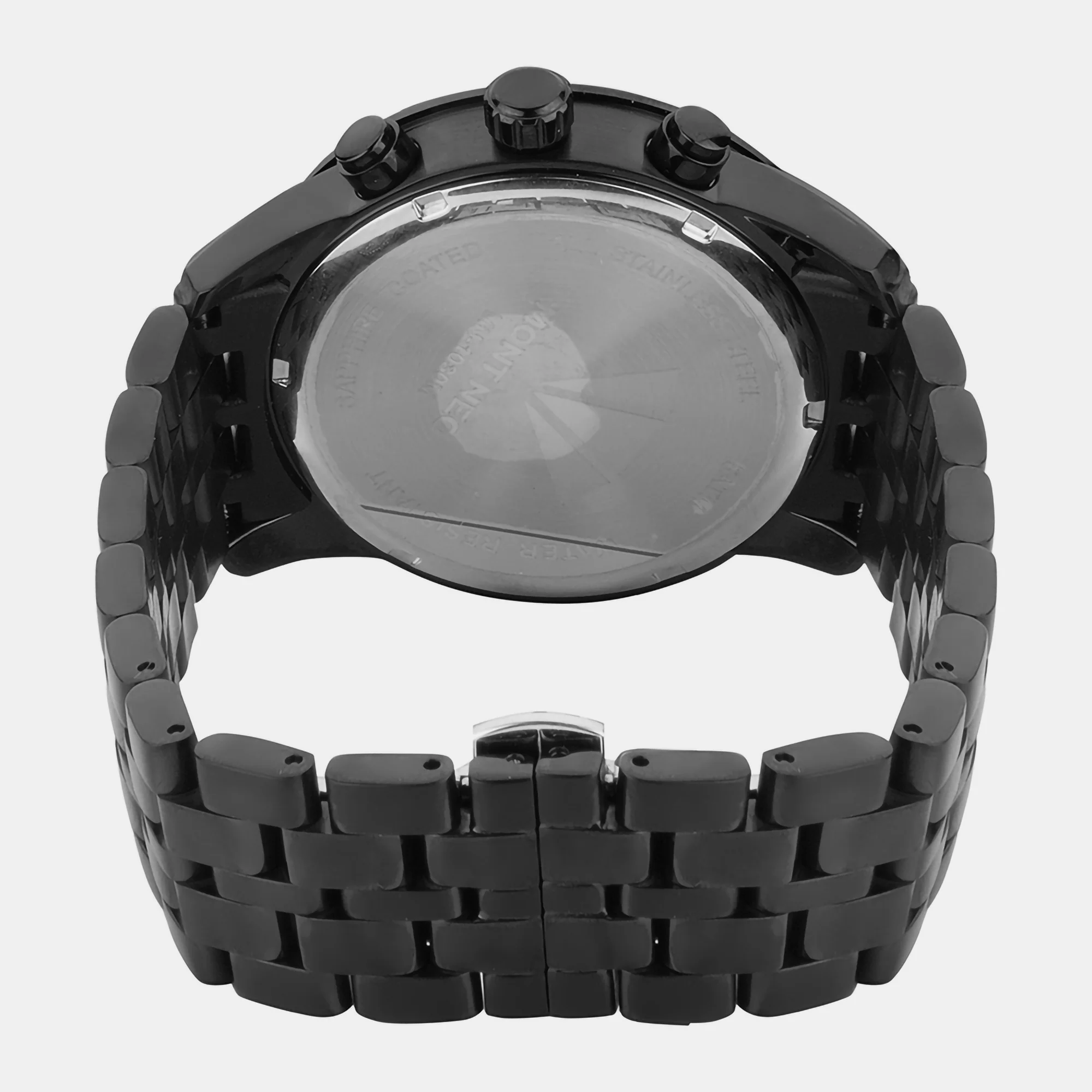 Men Quartz Black Dial Chronograph Stainless Steel Watch 1030M-M4404 - Image 3