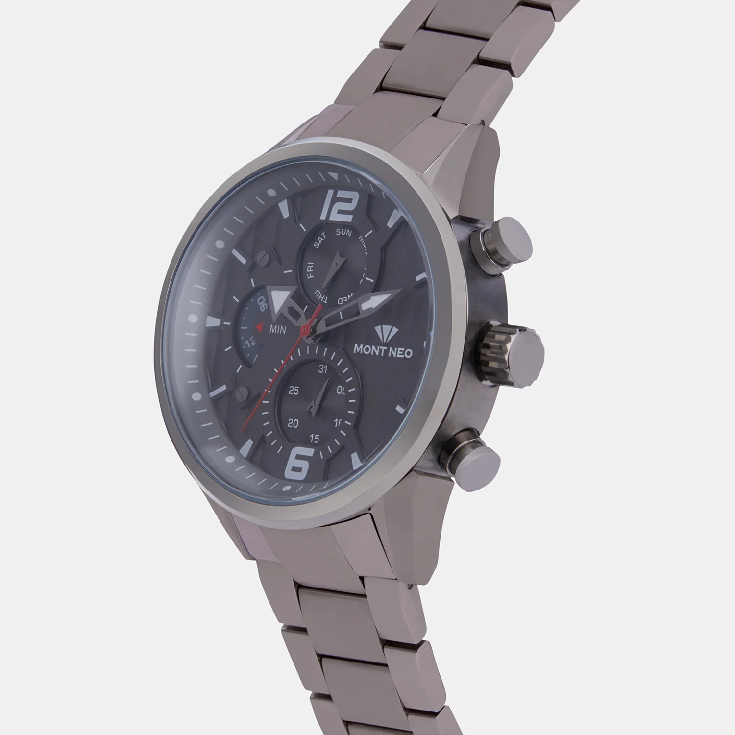 Men Quartz Black Dial Multi-Function Metal Watch 7012C-M8816 - Image 2