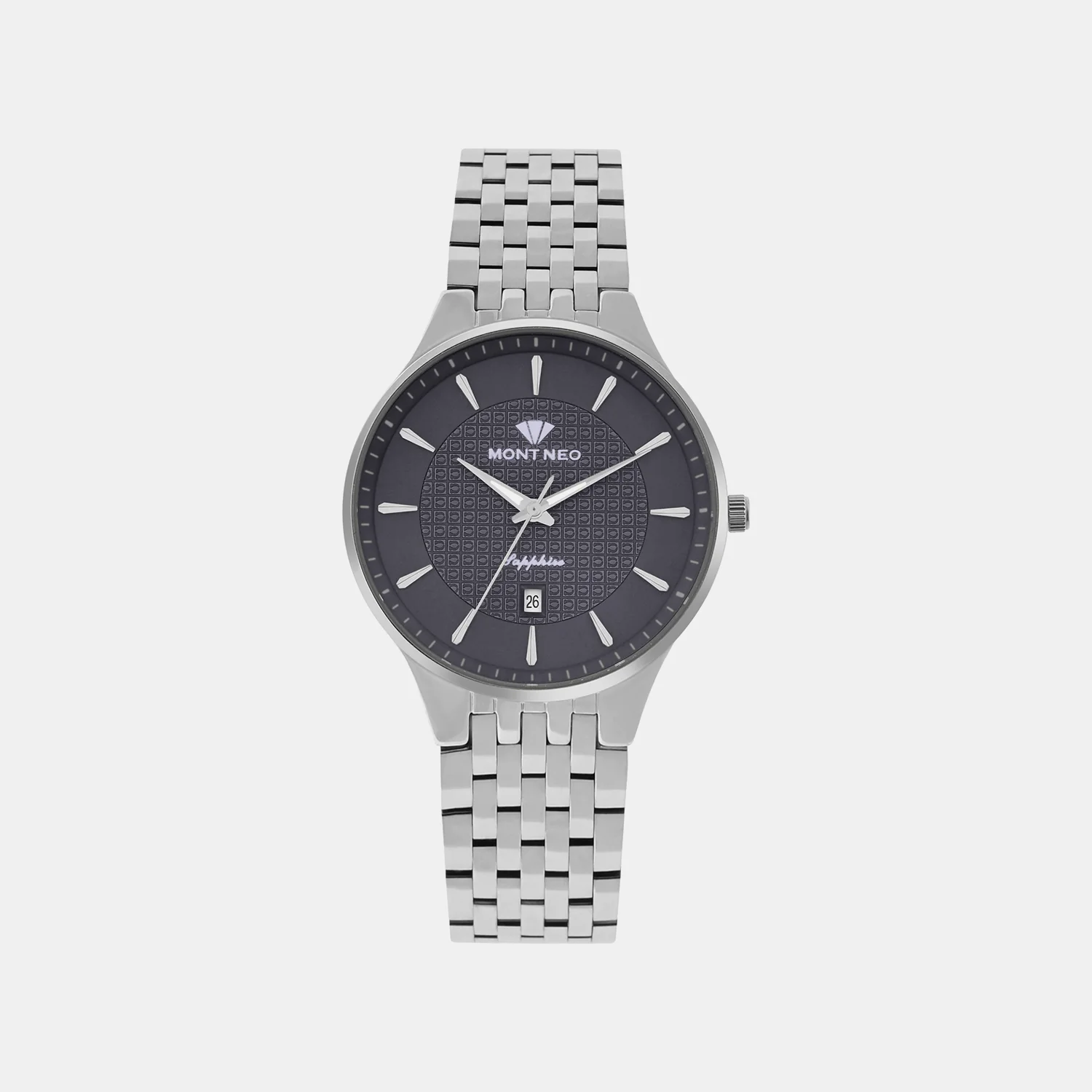 Men Quartz Blue Dial Analog Stainless Steel Watch 8503E-M1105