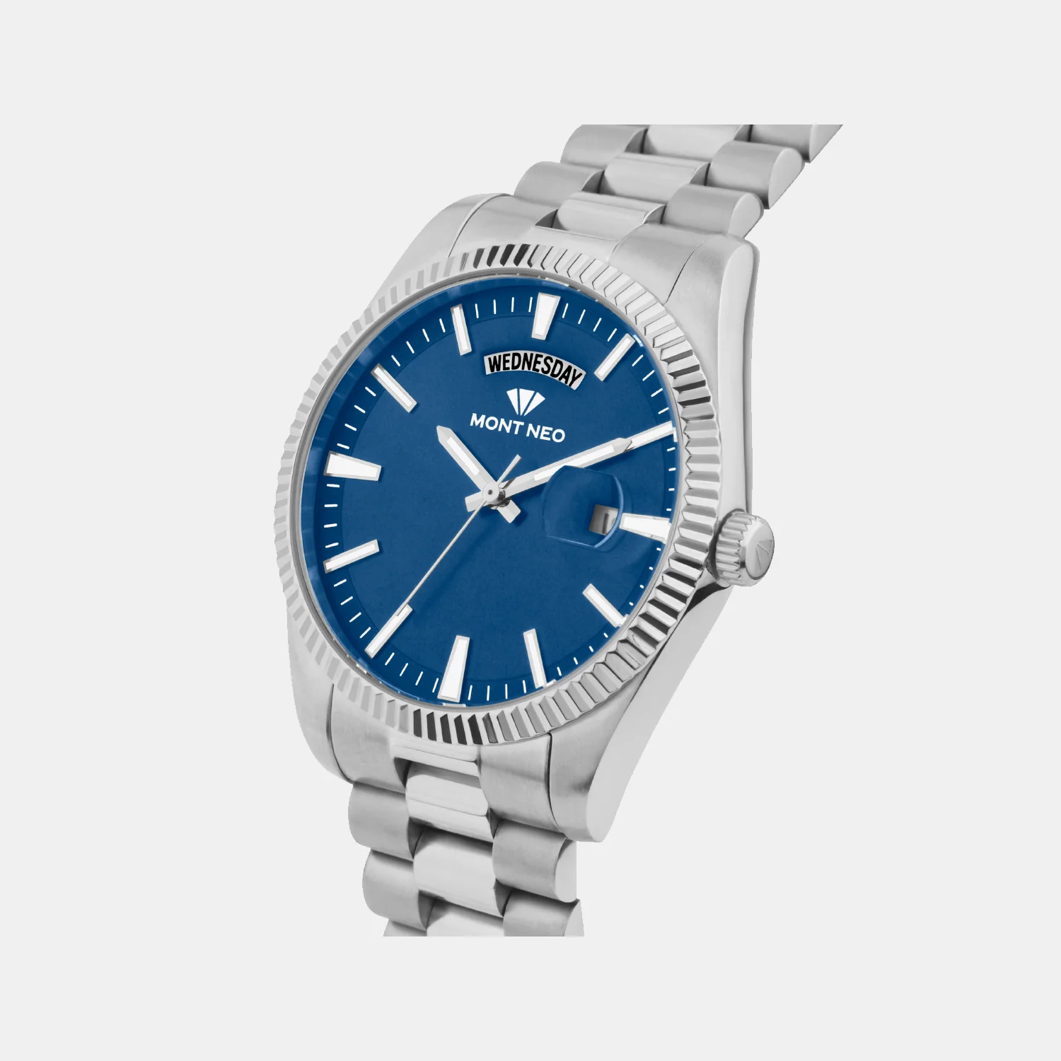 Men Quartz Blue Dial Analog Stainless Steel Watch G3505D-M1105 - Image 3