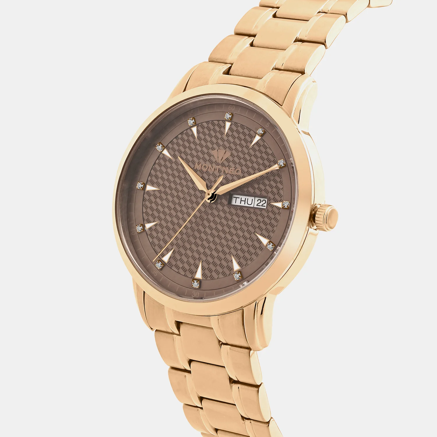Men Quartz Brown Dial Analog Metal Watch G8505D-M3306 - Image 2